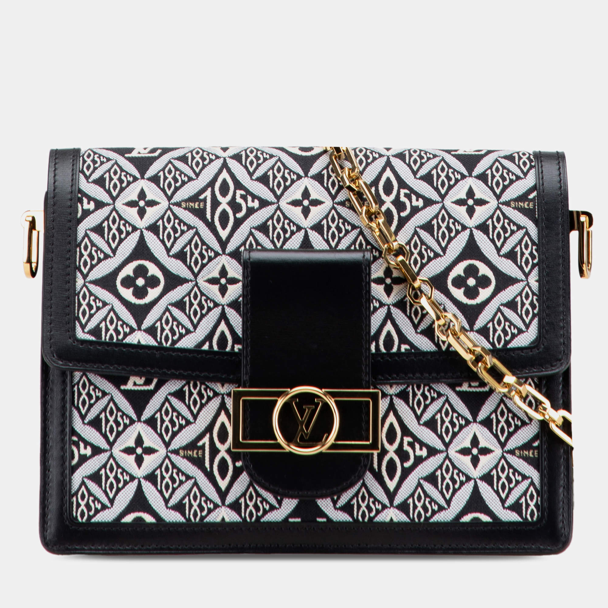 Pre Owned Louis Vuitton Black Monogram Since 1854 Dauphine MM