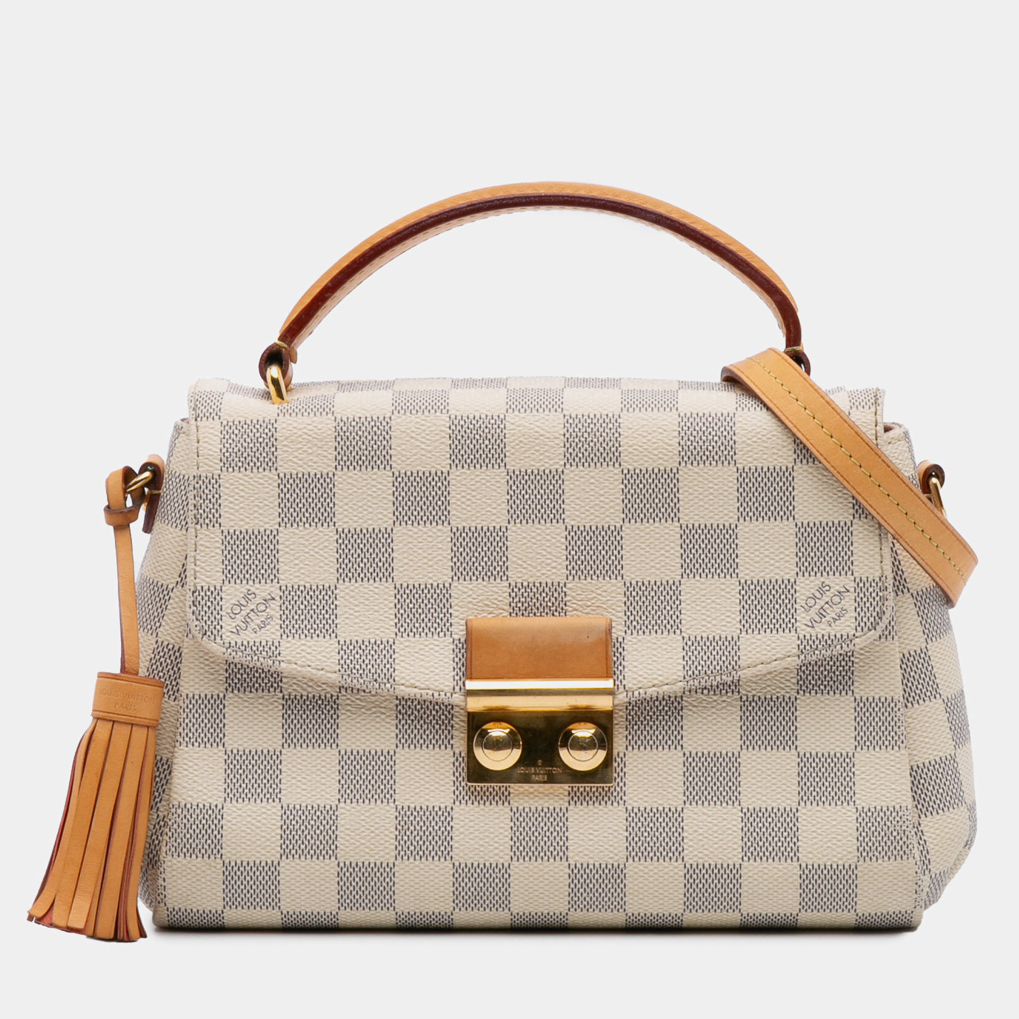 Pre Owned Louis Vuitton White Damier Azur Croisette