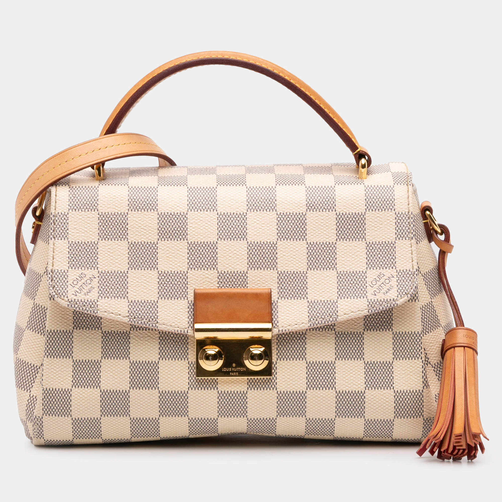 Pre Owned Louis Vuitton White Damier Azur Croisette