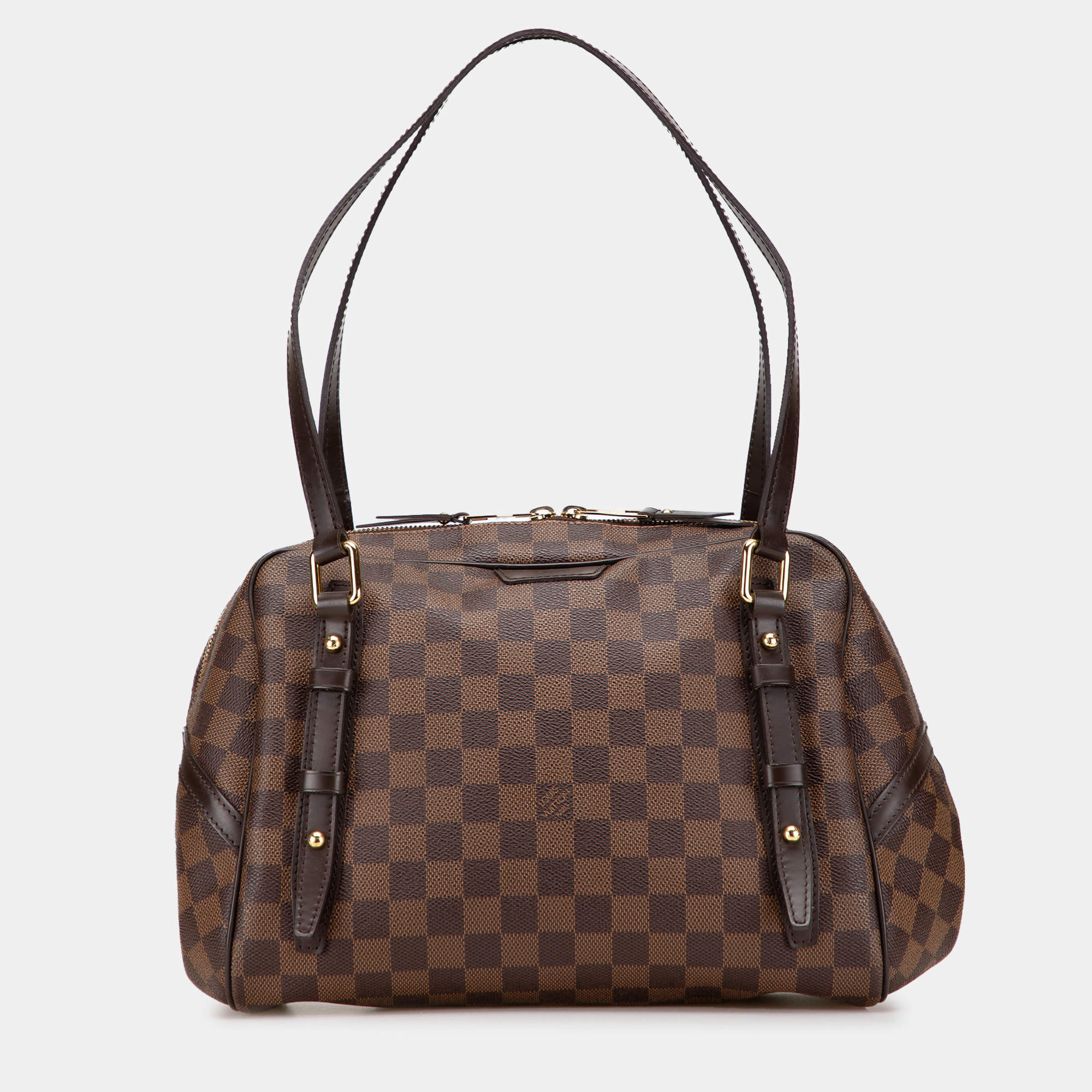 Pre Owned Louis Vuitton Brown Damier Ebene Rivington GM
