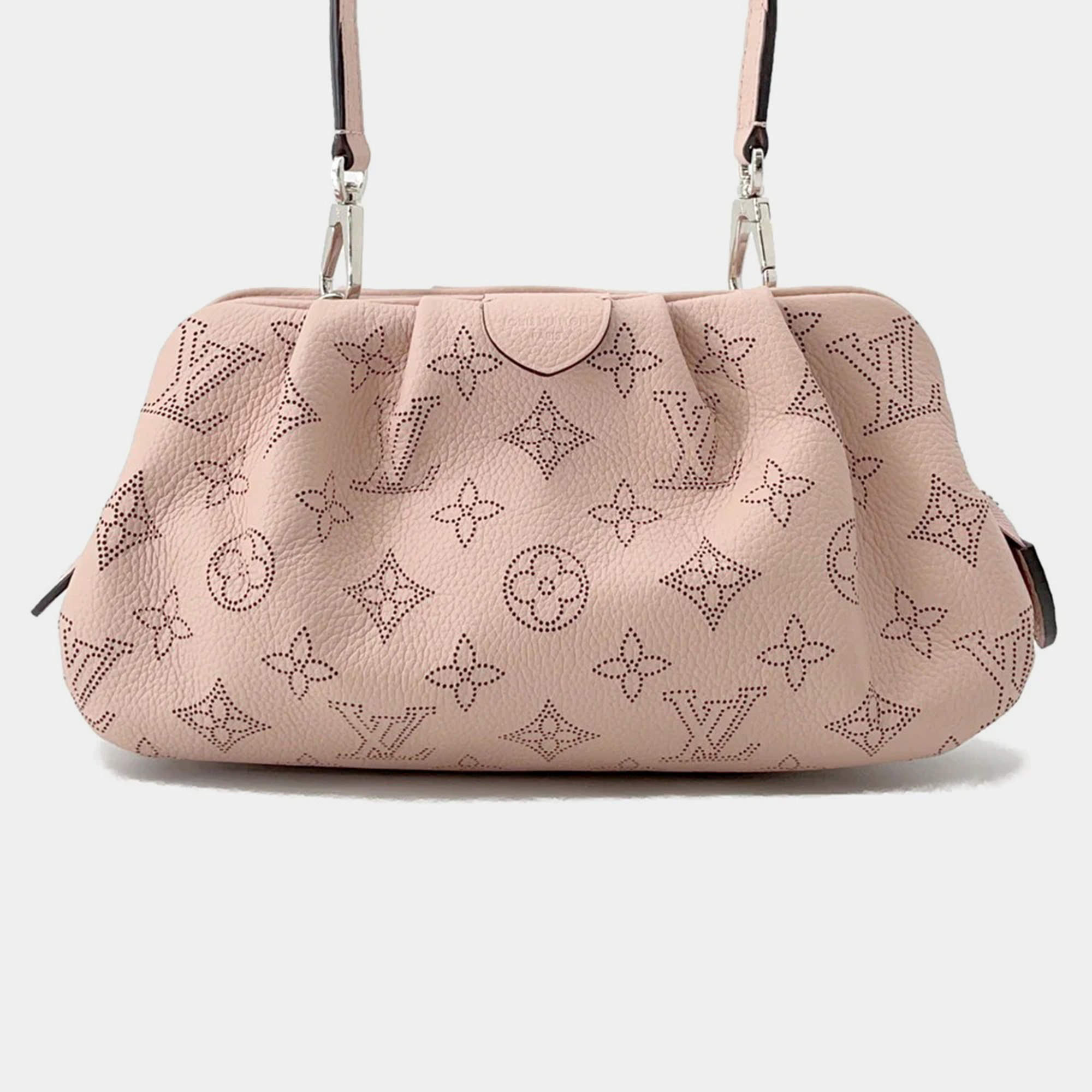 Pre Owned Louis Vuitton Scala Mini Magnolia Monogram Mahina Leather Shoulder Bag