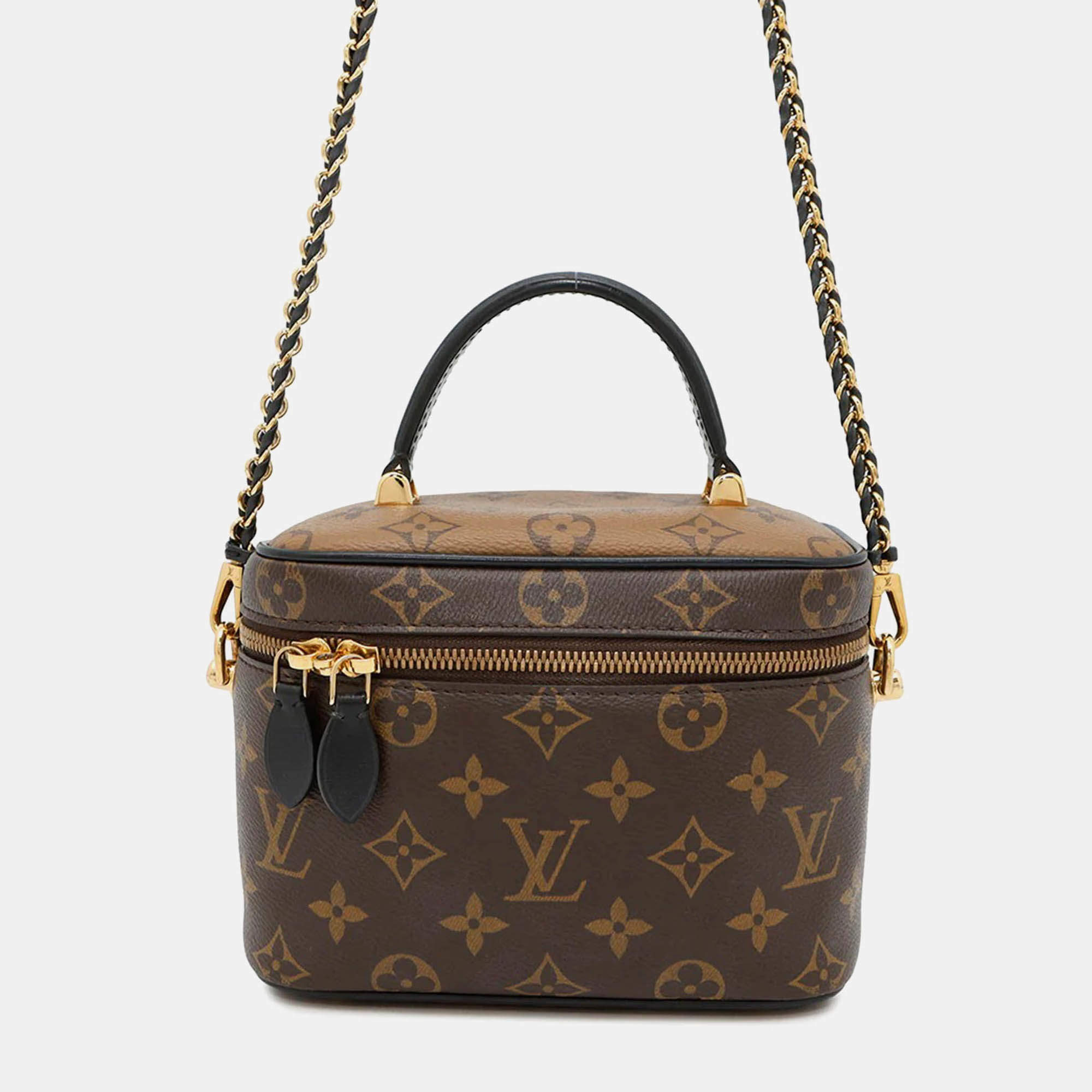 Pre Owned Louis Vuitton Vanity Nv Noir Monogram Monogram Reverse Canvas Size Pm