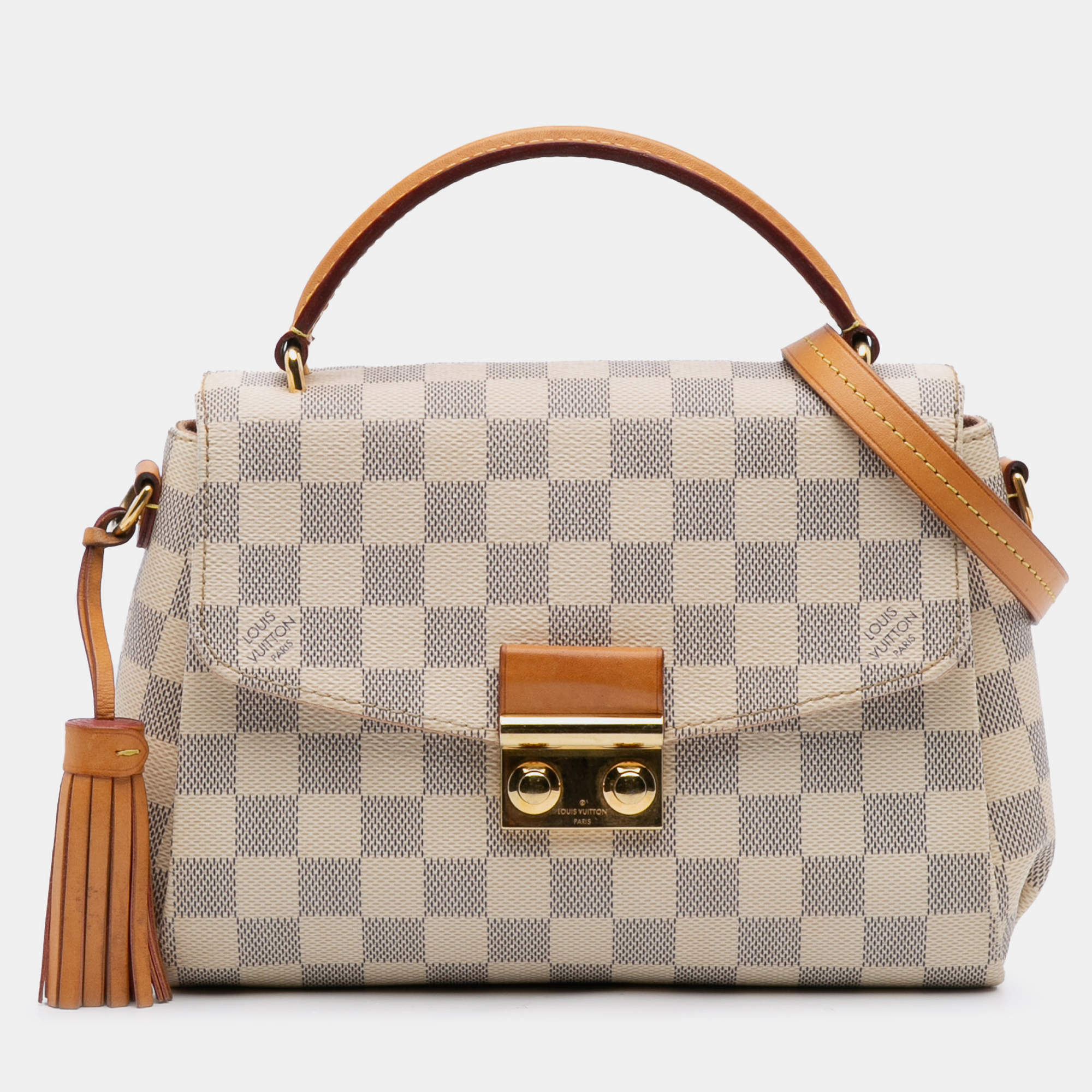 Pre Owned Louis Vuitton White Damier Azur Croisette