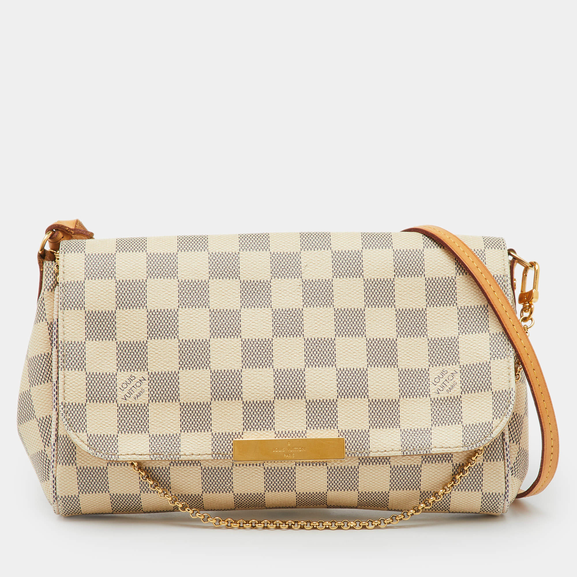 Pre Owned Louis Vuitton Damier Azur Canvas Favorite MM Bag