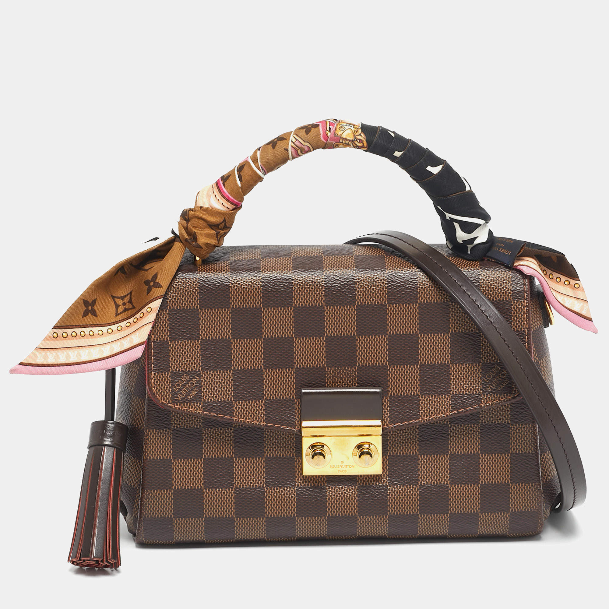 Pre Owned Louis Vuitton Damier Ebene Canvas Croisette Bag