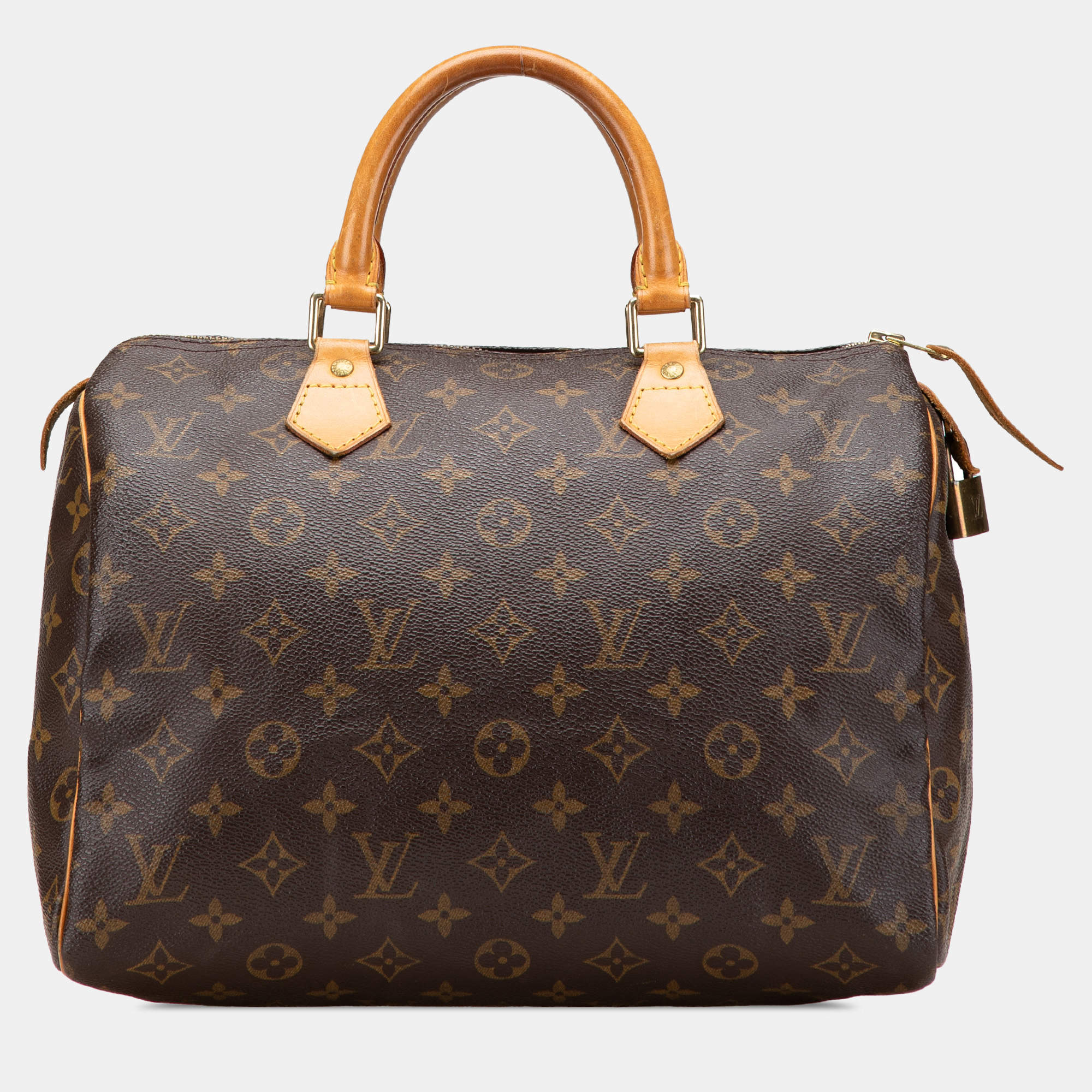 Pre Owned Louis Vuitton Brown Monogram Speedy 30 Handbag