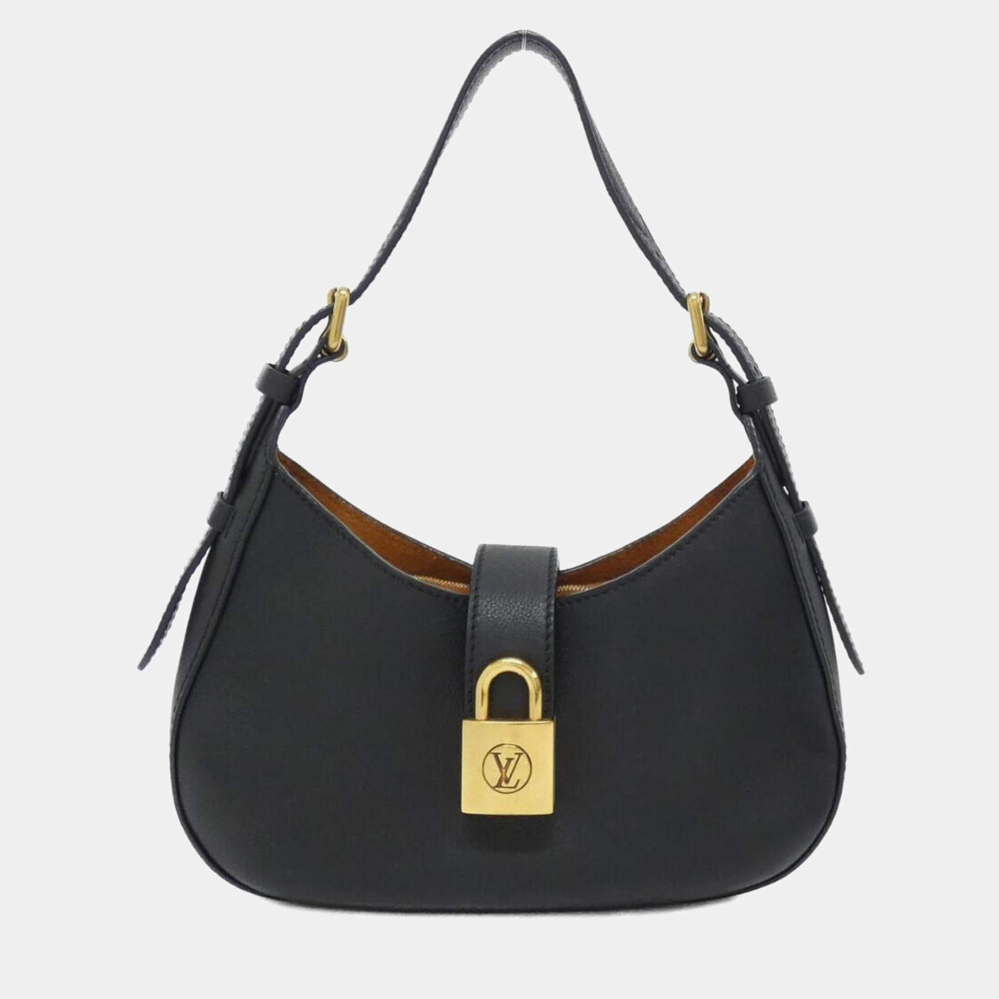 Pre Owned Louis Vuitton Lowkey Black Leather Shoulder Bag