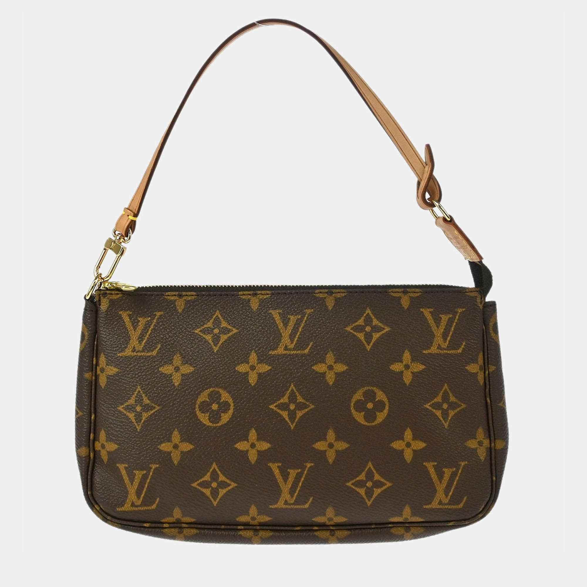 Pre Owned Louis Vuitton Pochette Accessoires Brown Monogram Canvas Handbag