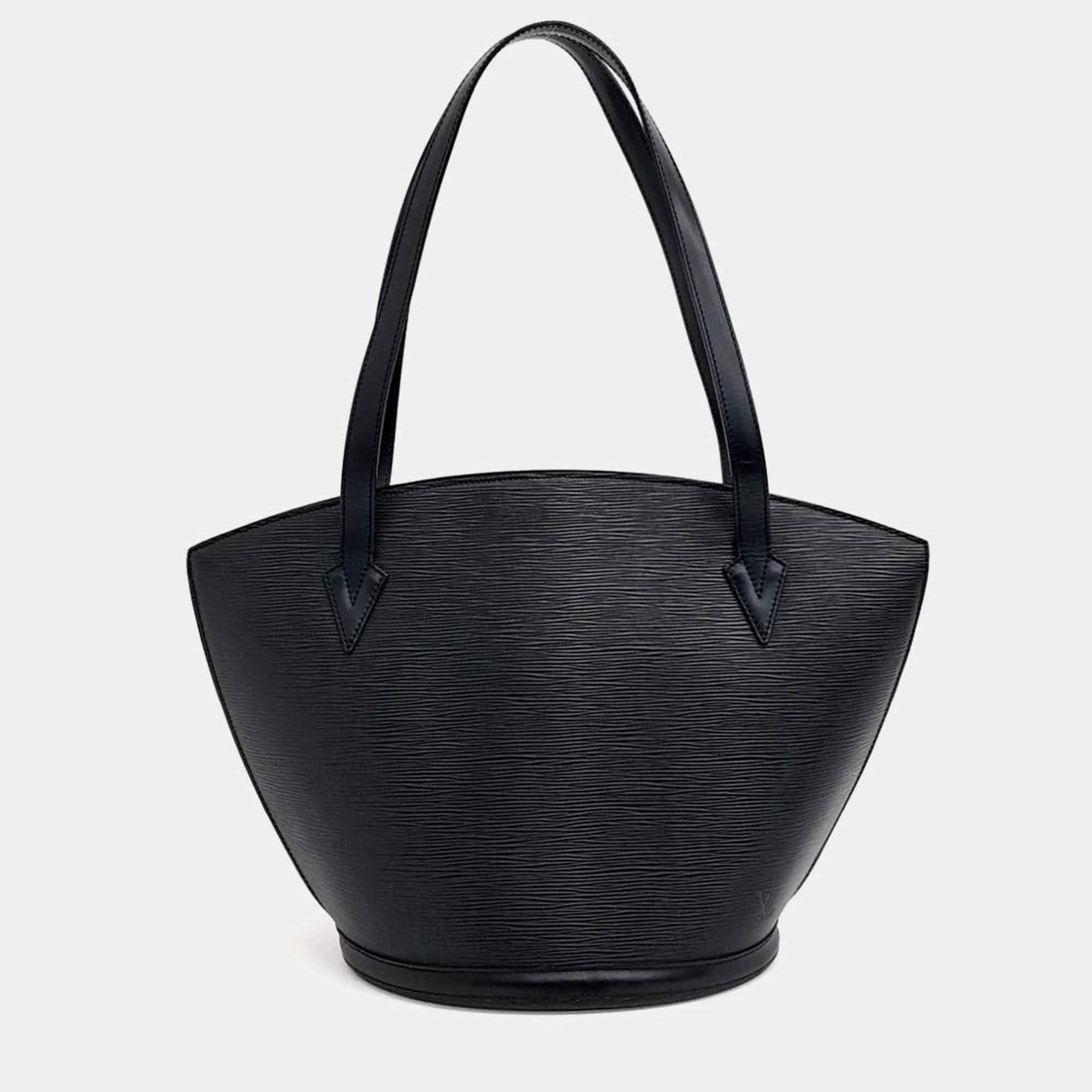 Pre Owned Louis Vuitton Black Epi Saint-Jacques GM Handbag