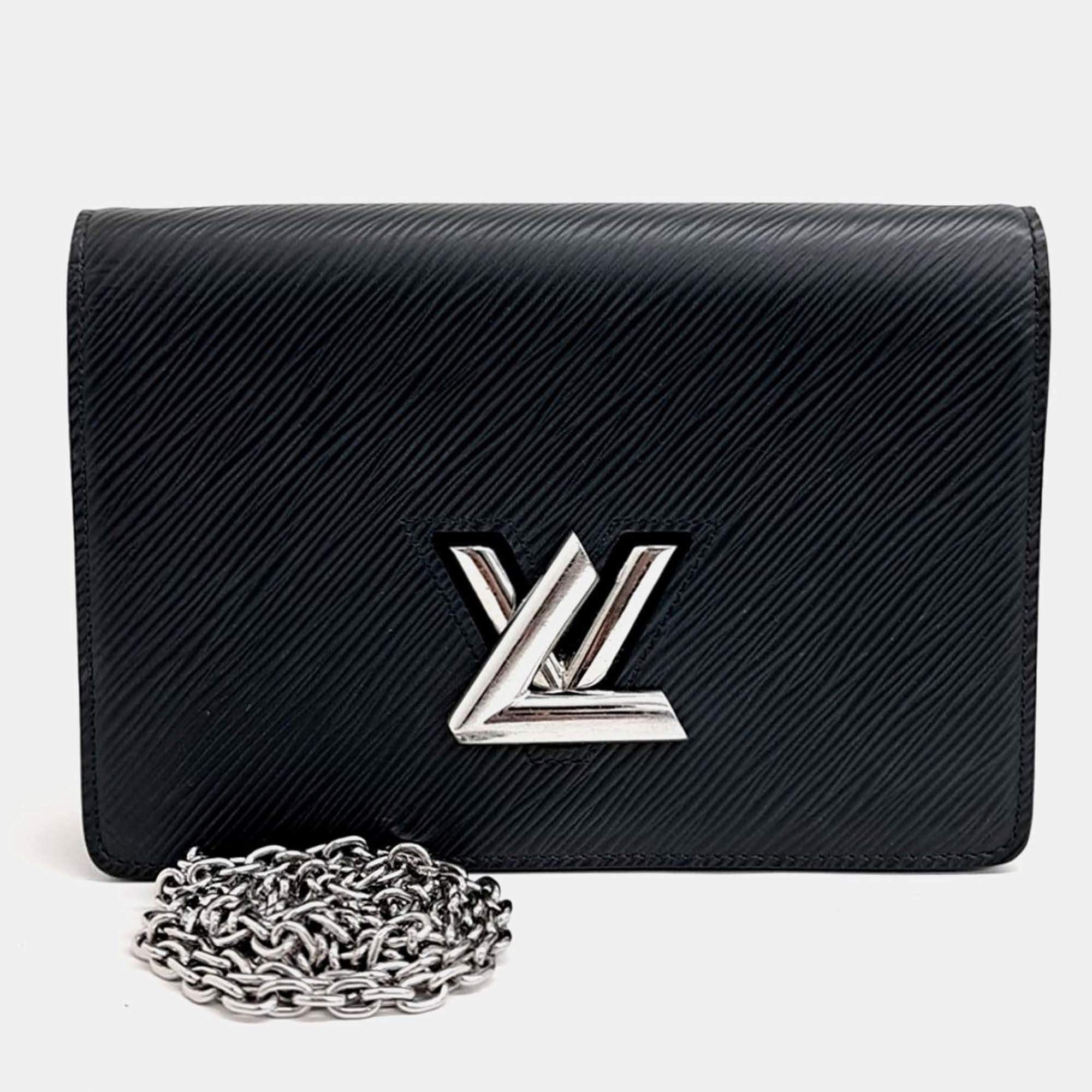 Pre Owned Louis Vuitton Black Epi Twist Belt Crossbody Bag