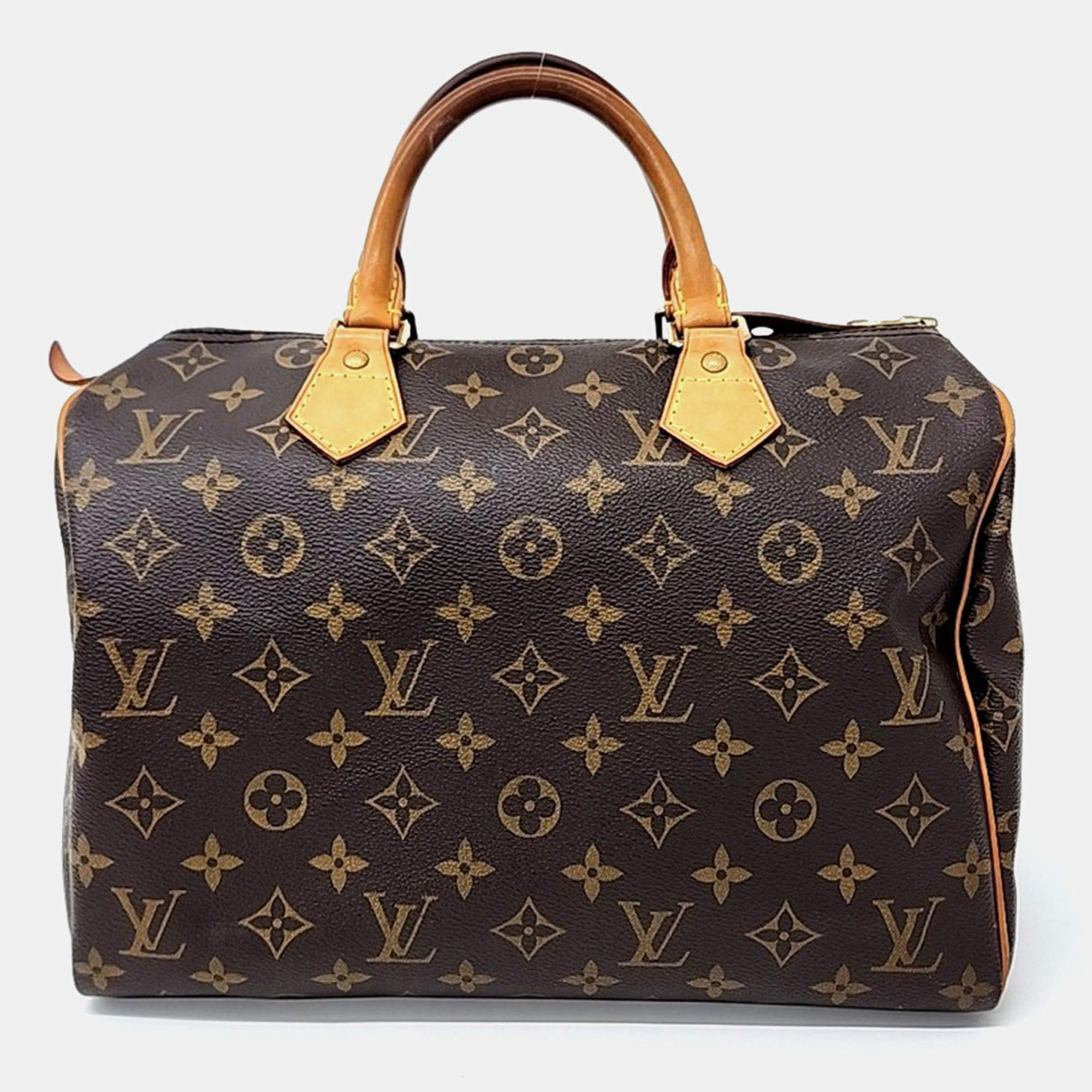 Pre Owned Louis Vuitton Brown PVC Monogram Speedy 30