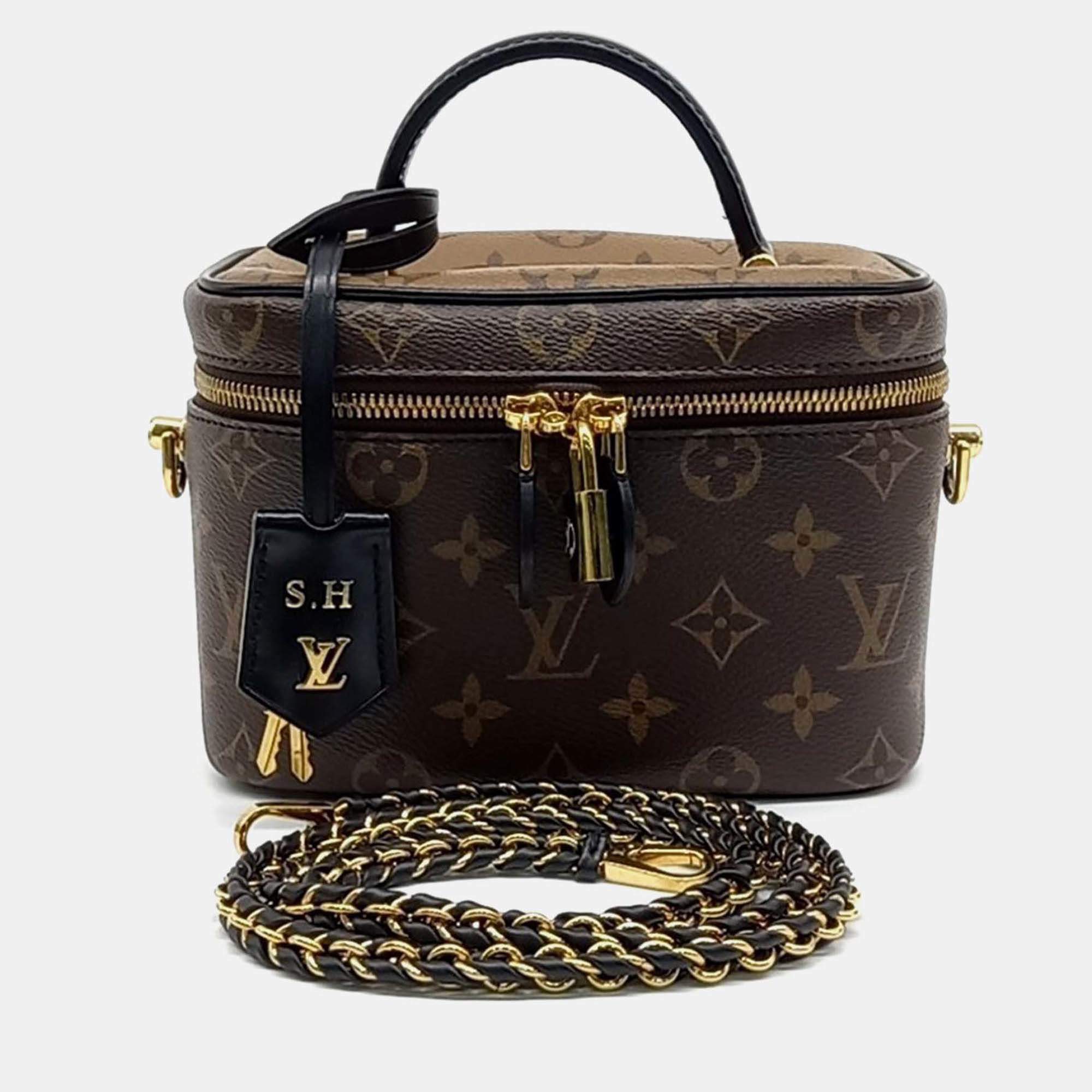 Pre Owned Louis Vuitton Brown PVC  Vanity PM