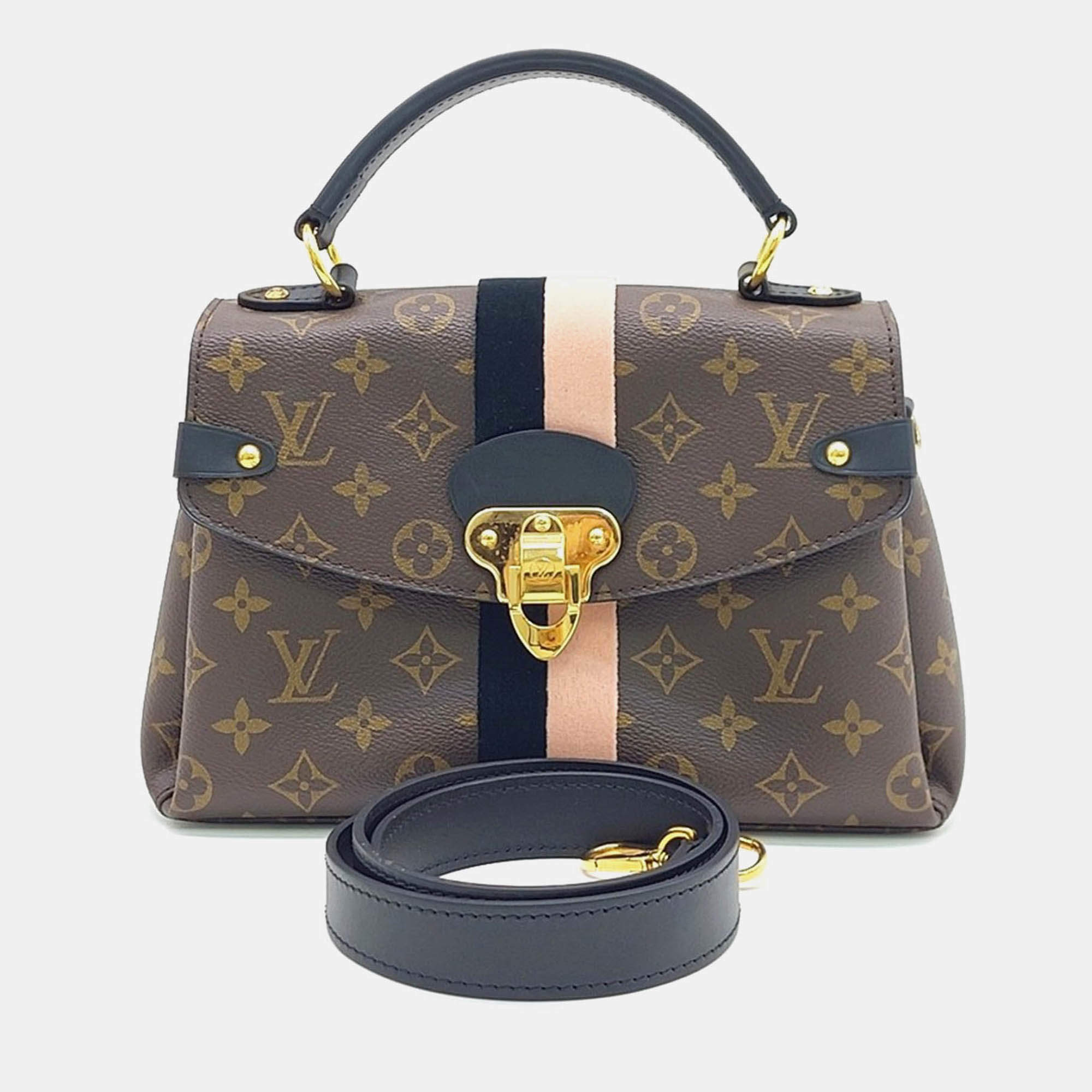 Pre Owned Louis Vuitton Brown Coated Fabric Monogram Georges BB