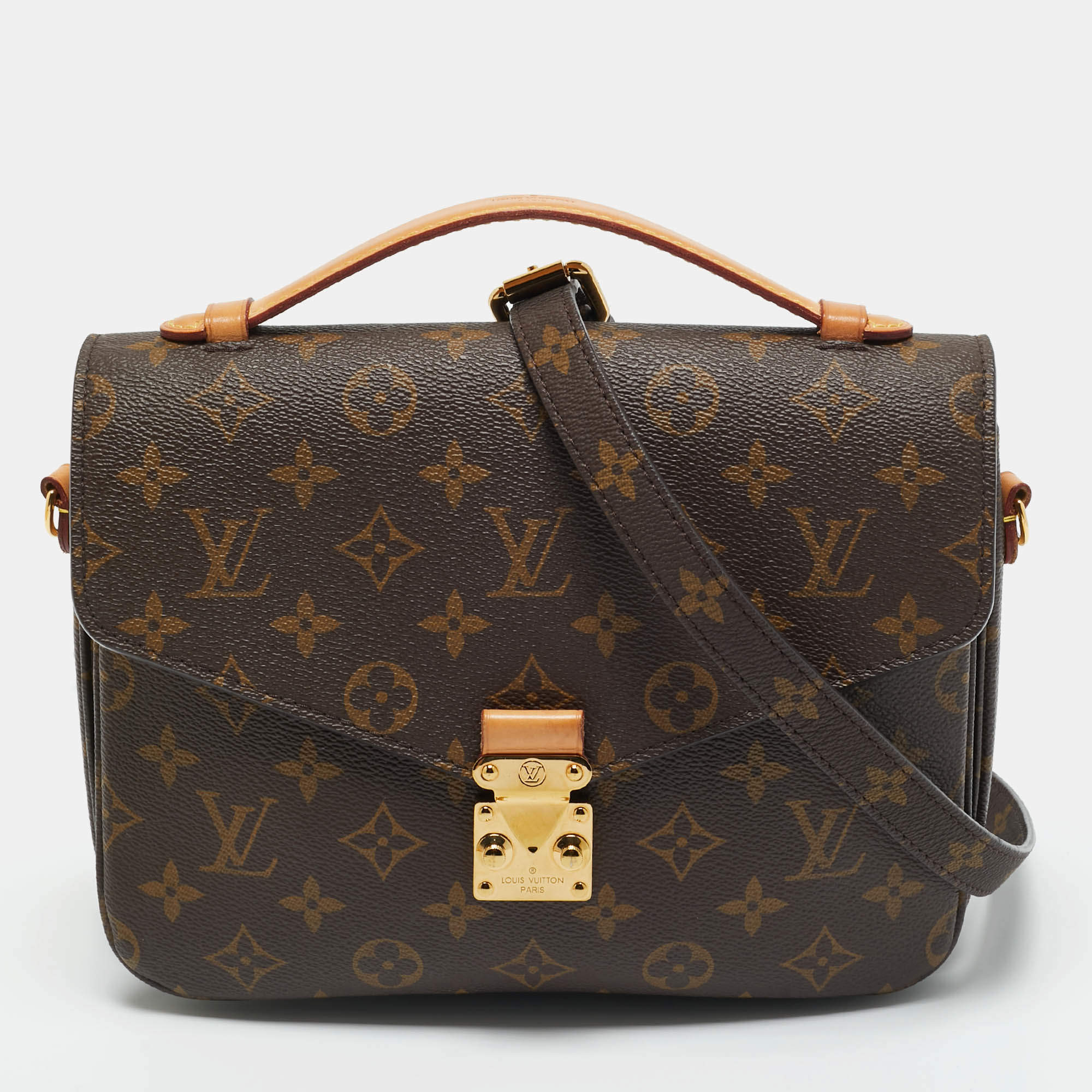 Pre Owned Louis Vuitton Monogram Canvas Pochette Metis Bag
