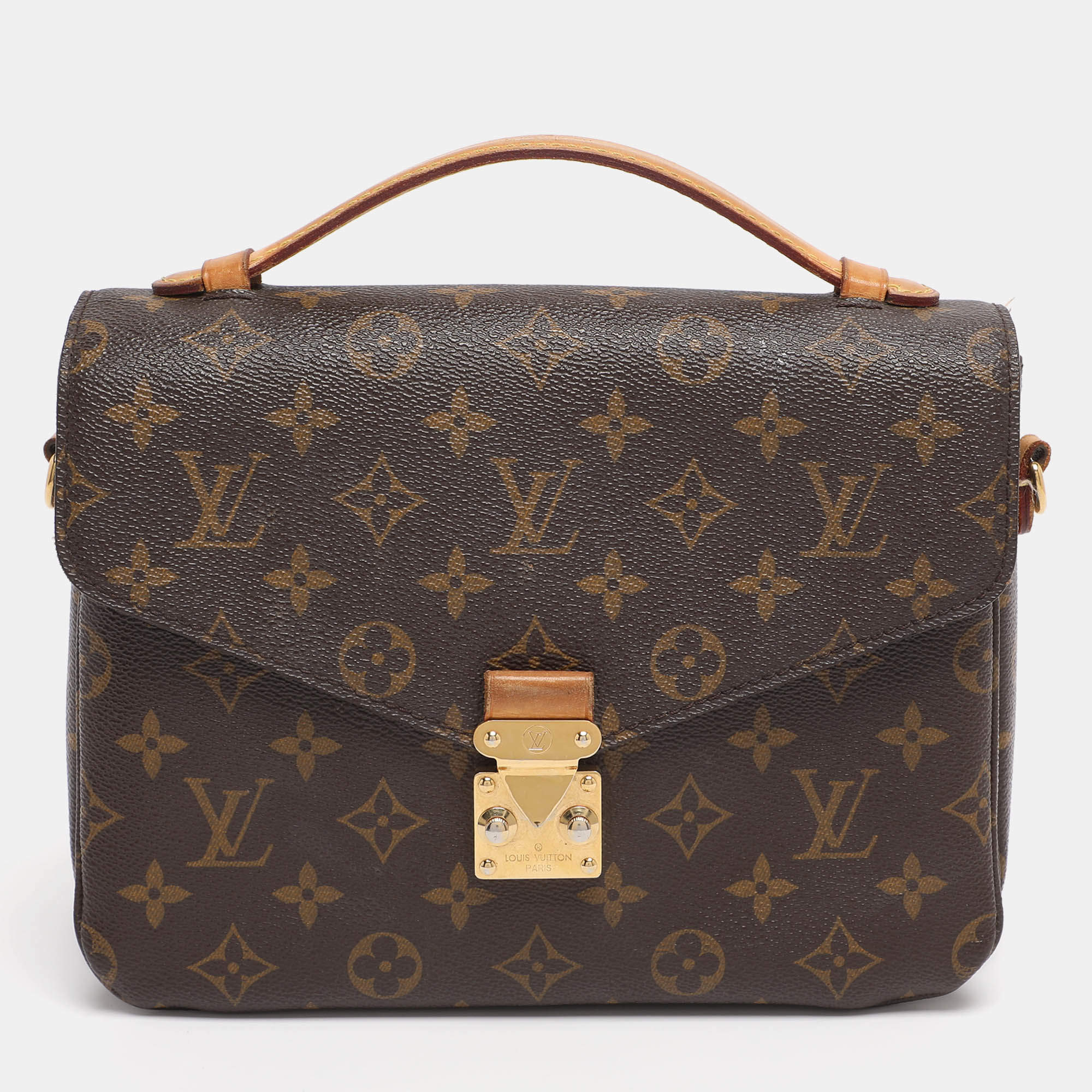 Pre Owned Louis Vuitton Monogram Canvas Pochette Metis Bag