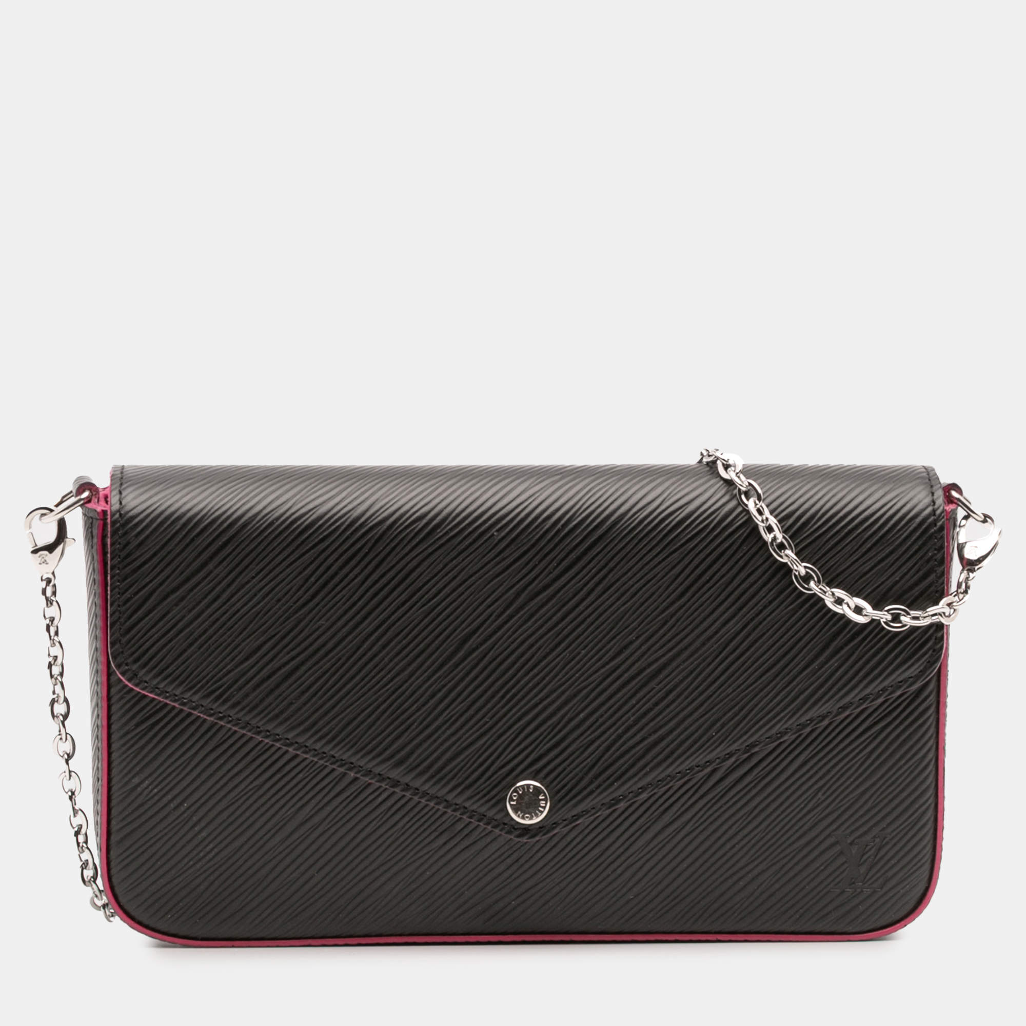 Pre Owned Louis Vuitton Black Epi Pochette Felicie