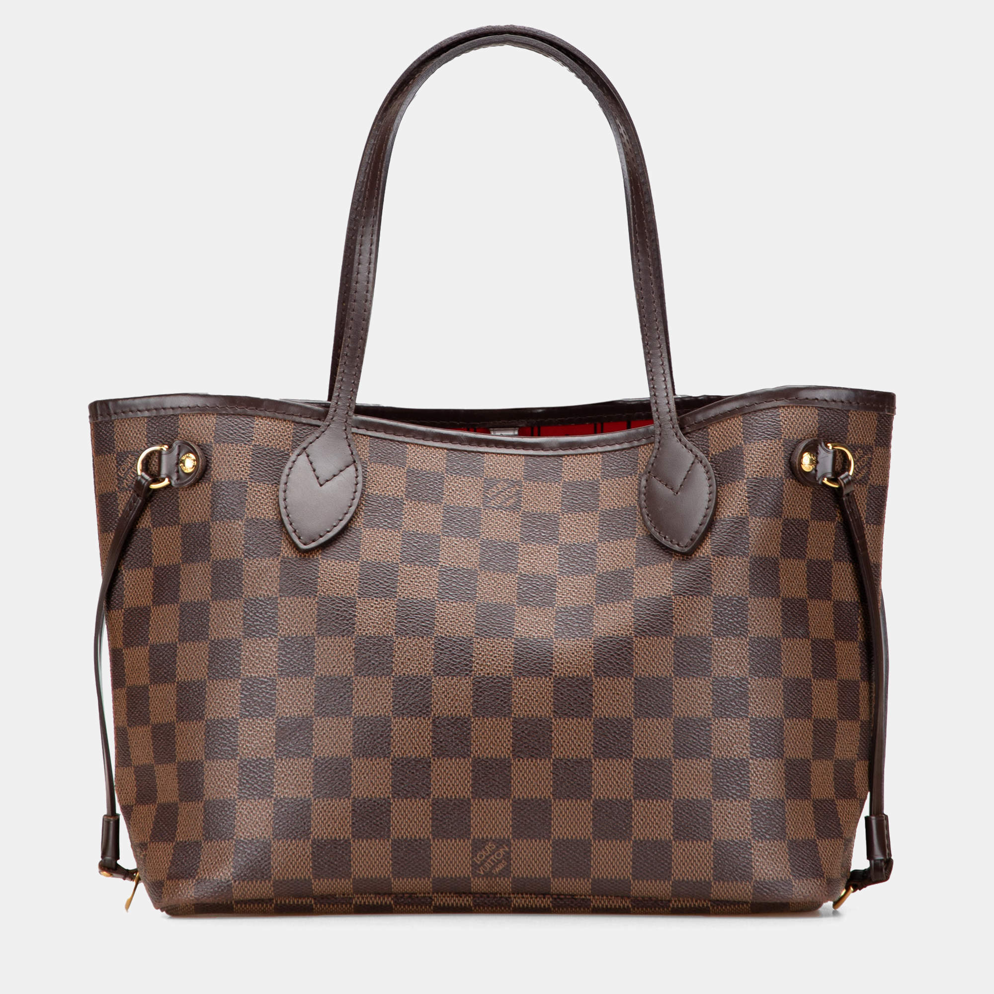 Pre Owned Louis Vuitton Brown Damier Ebene Neverfull PM