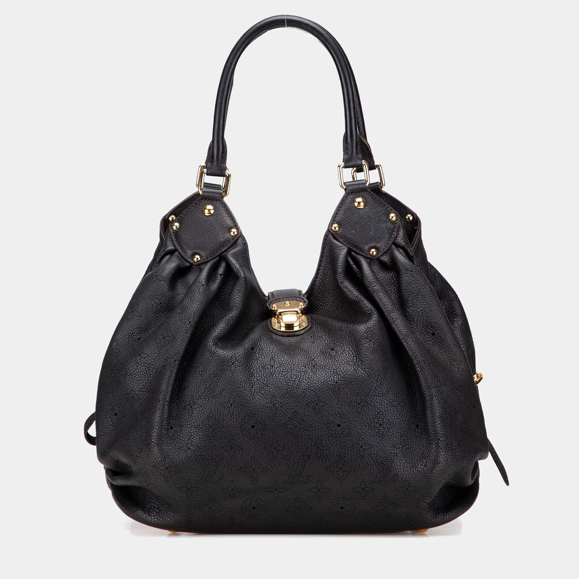 Pre Owned Louis Vuitton Black Monogram Mahina L