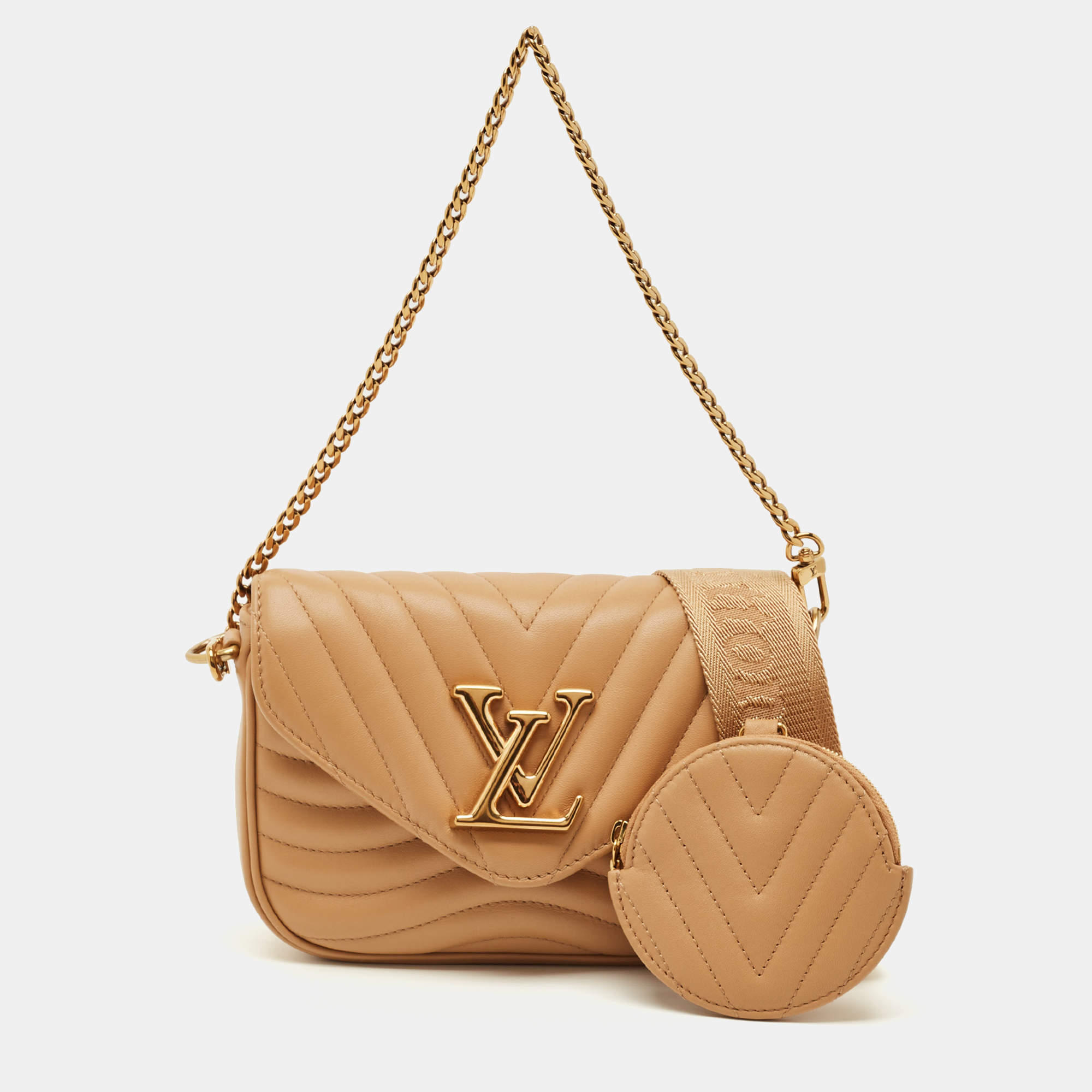 Pre Owned Louis Vuitton Arizona Quilted Leather New Wave Multi Pochette Bag