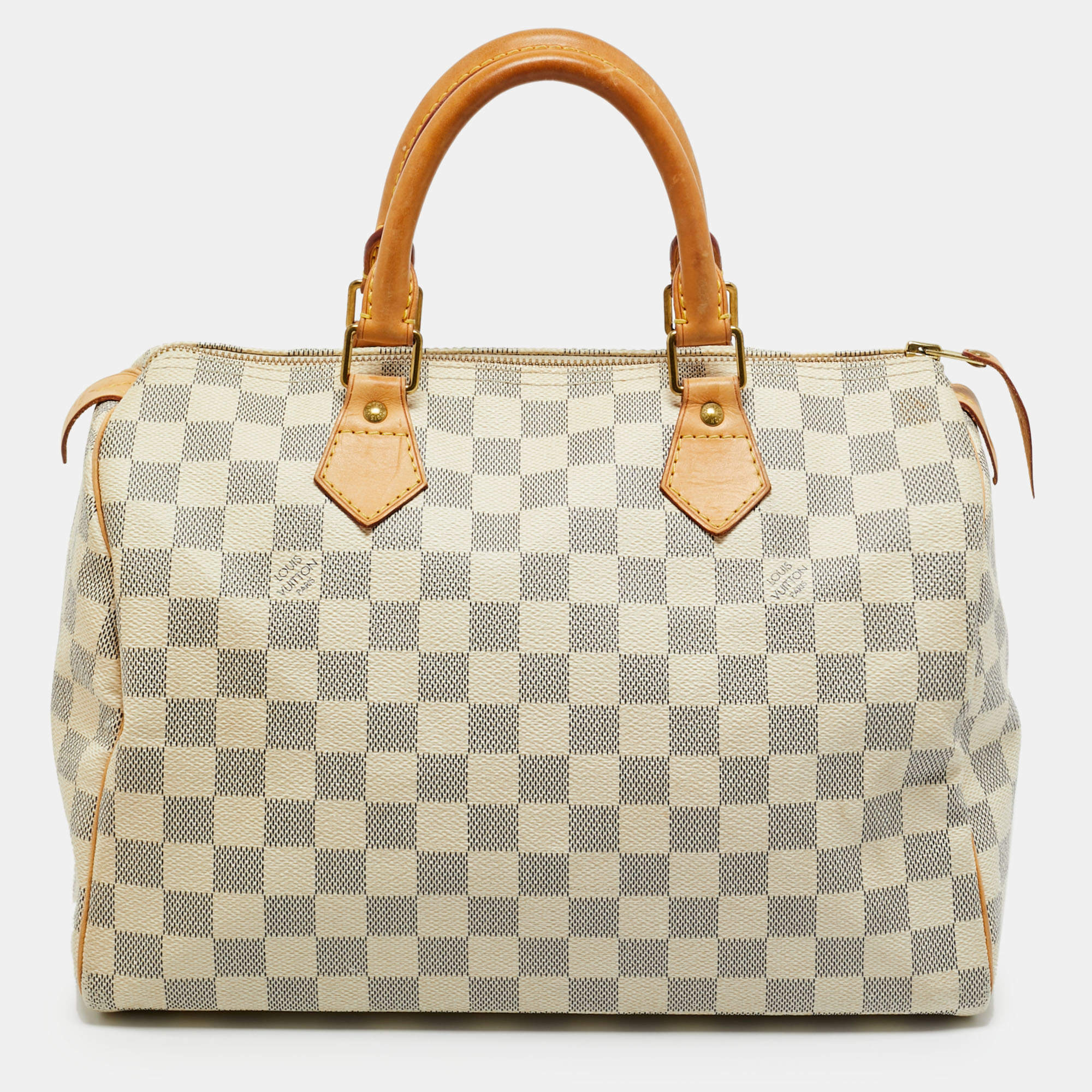 Pre Owned Louis Vuitton Damier Azur Canvas Speedy 30 Bag