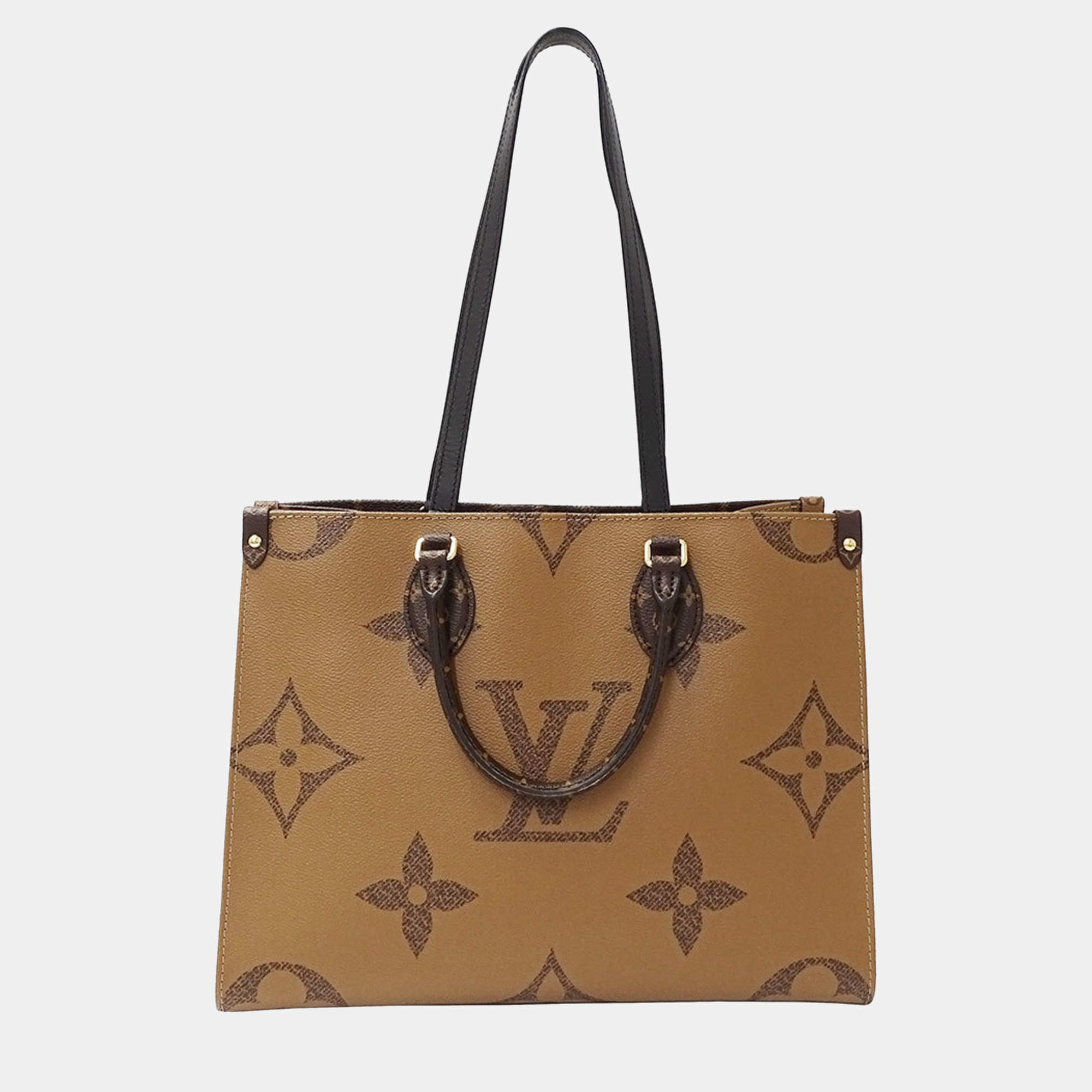 Pre Owned Louis Vuitton On The Go MM Giant Brown  Monogram Canvas  Tote Bag 