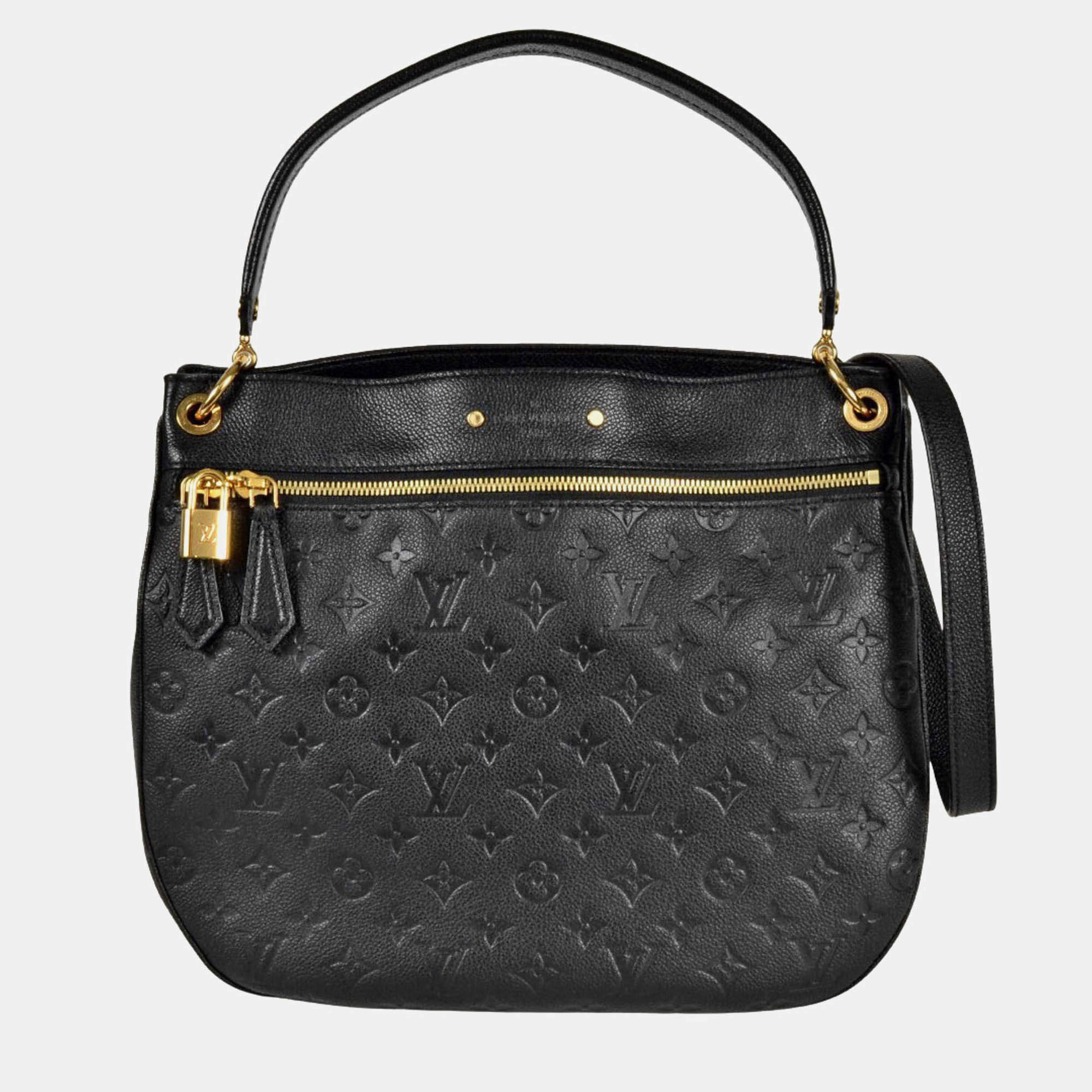 Pre Owned Louis Vuitton Spontini Shoulder Bag Monogram Empreinte Black