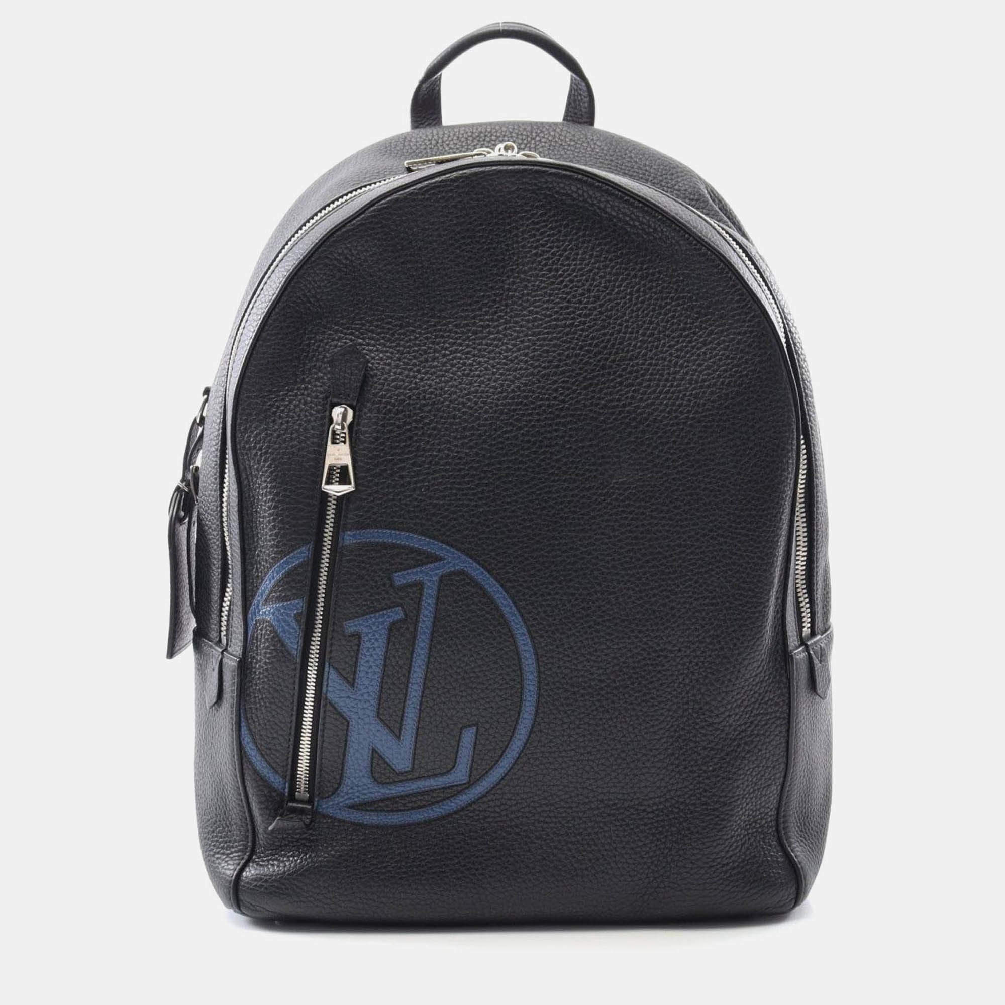 Pre Owned حقيبة ظهر لويس فيتون Lv سيركل أرماند نور توريلون جلد أسود