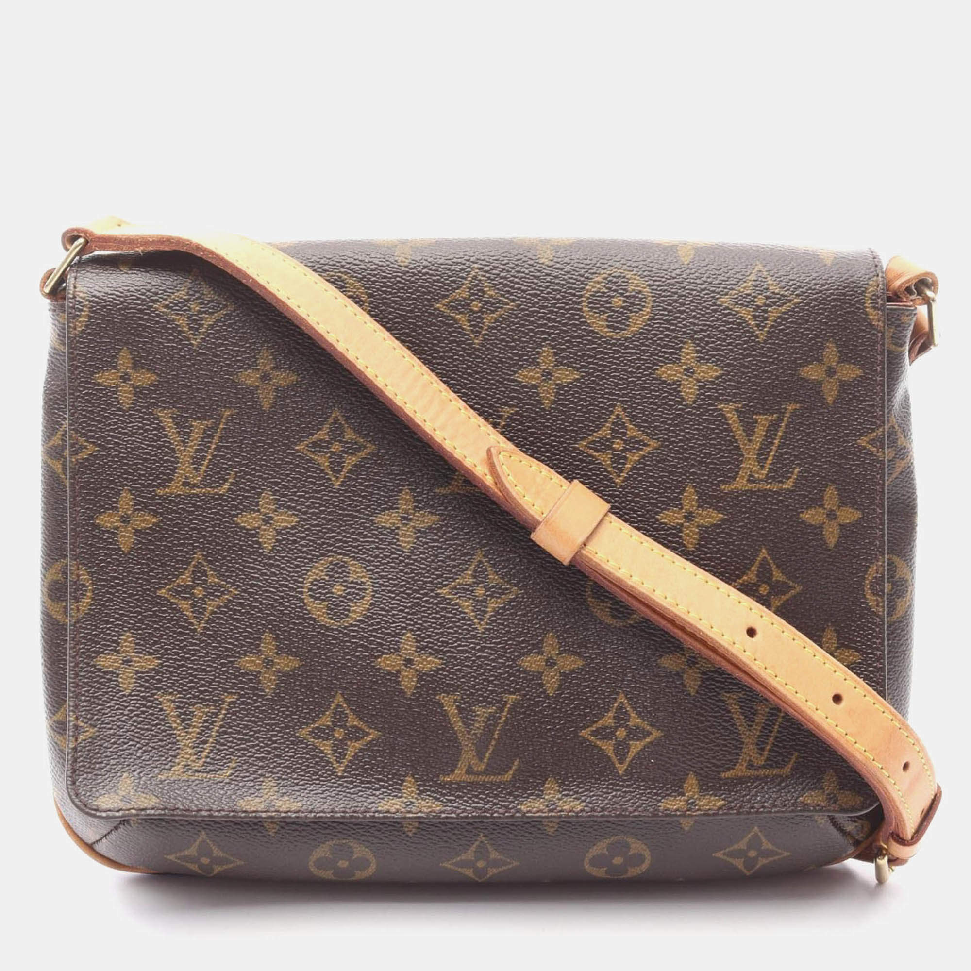 Pre Owned Louis Vuitton Musette Tango Long Strap Shoulder Bag  Monogram Canvas