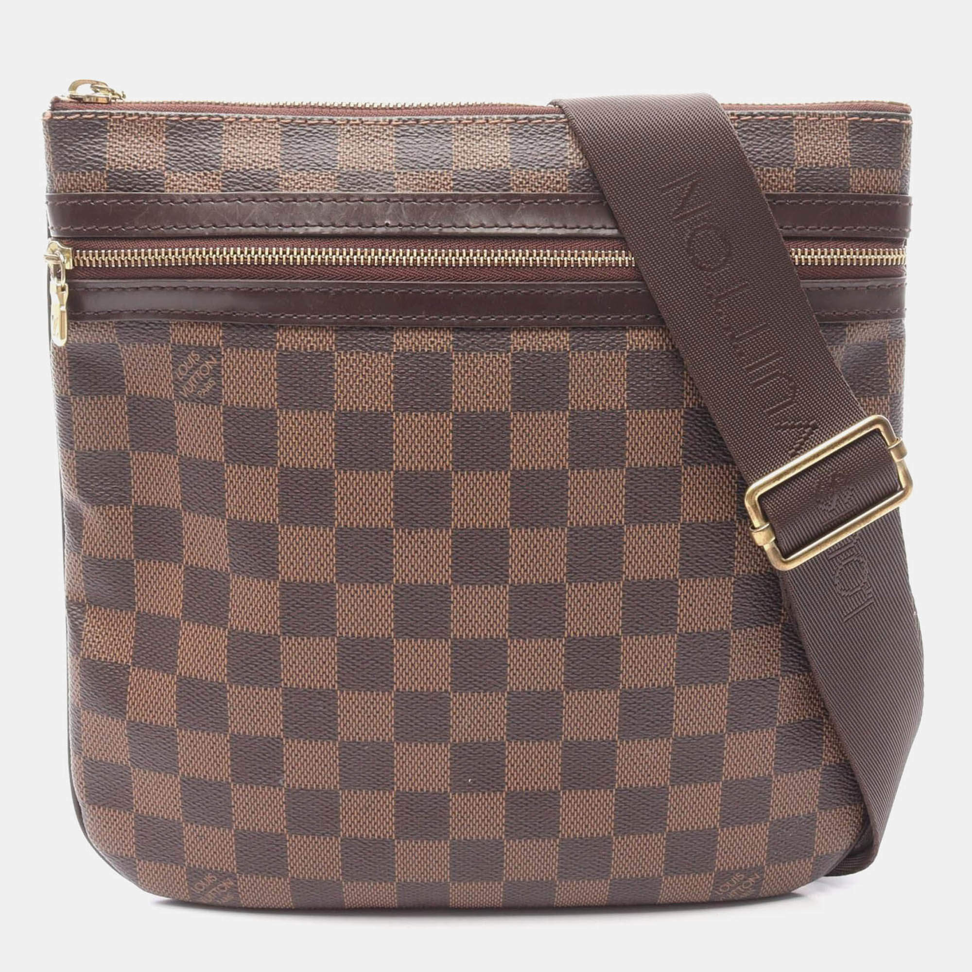 مملوكة مسبقًا حقيبة كتف و كروس بودي لوي فيتون بوشيت بوسفور نمط داميير إيبن