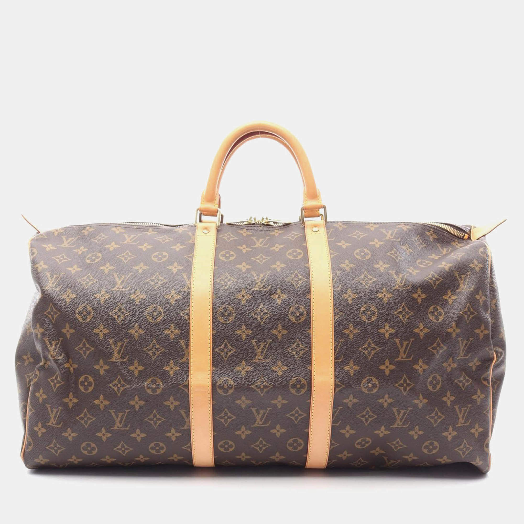 Pre Owned Louis Vuitton Keepall 55 Travel Duffle Bag Monogram Canvas
