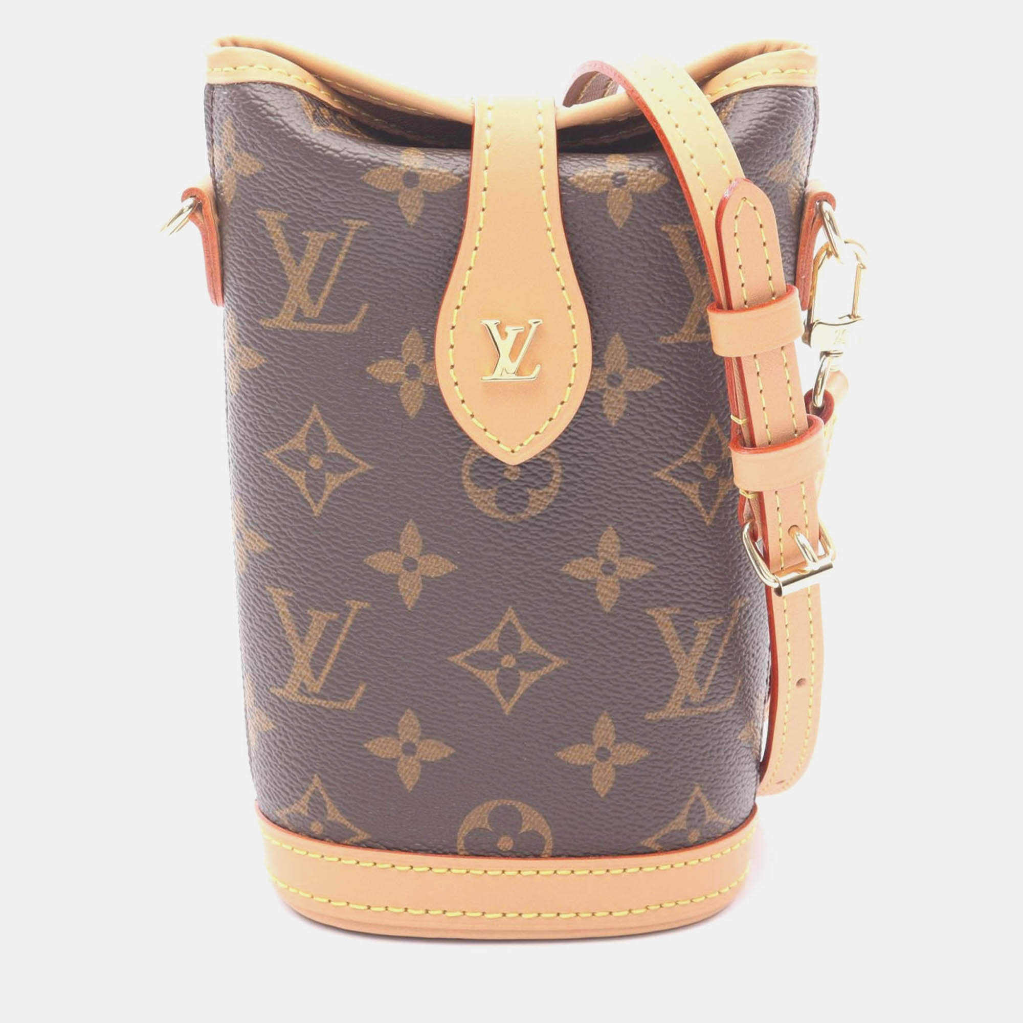 Pre Owned Louis Vuitton Fold Me Pouch Shoulder Bag  Monogram Canvas Leather