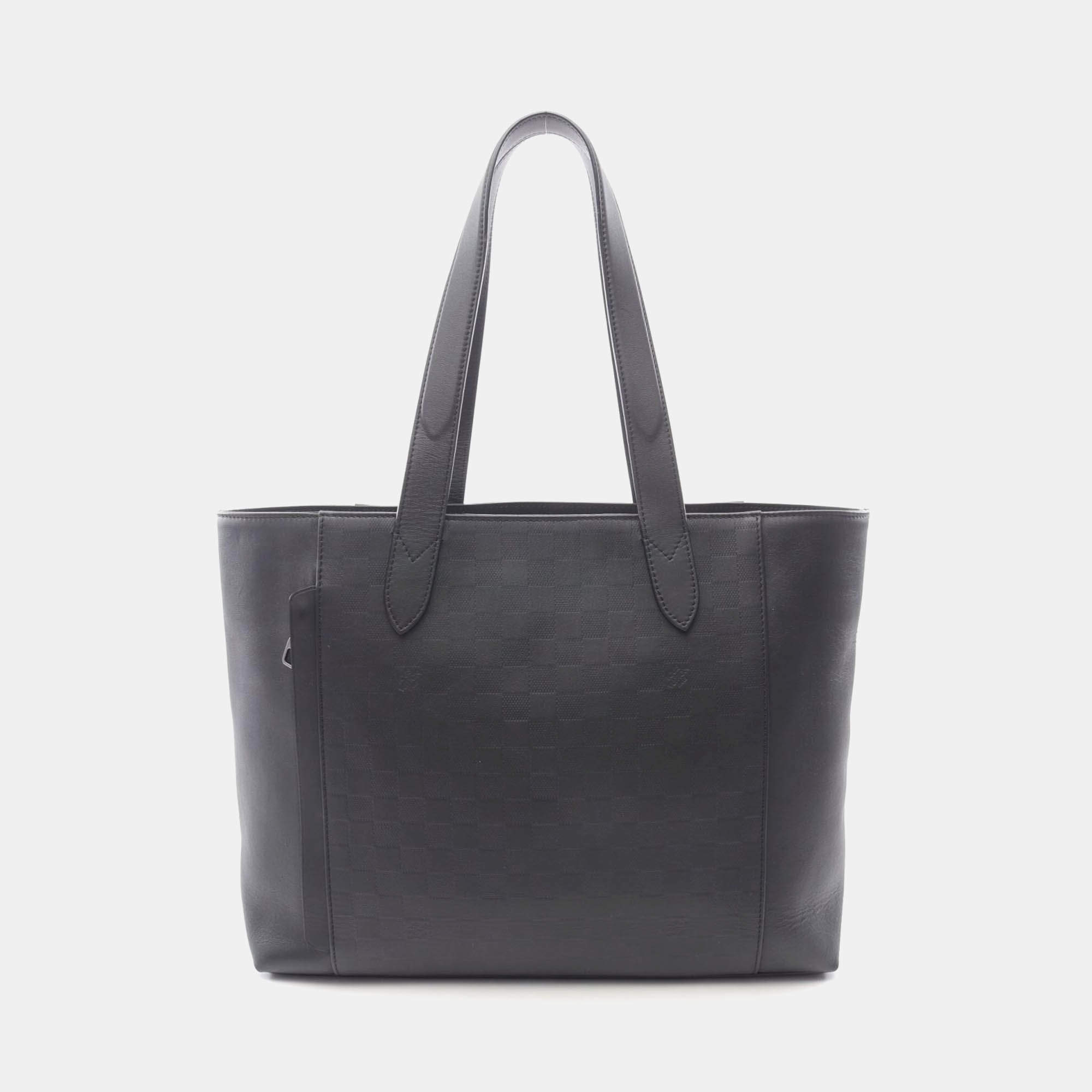 Pre Owned Louis Vuitton Cabas Voyage Onyx Damier Infini Leather Tote Bag