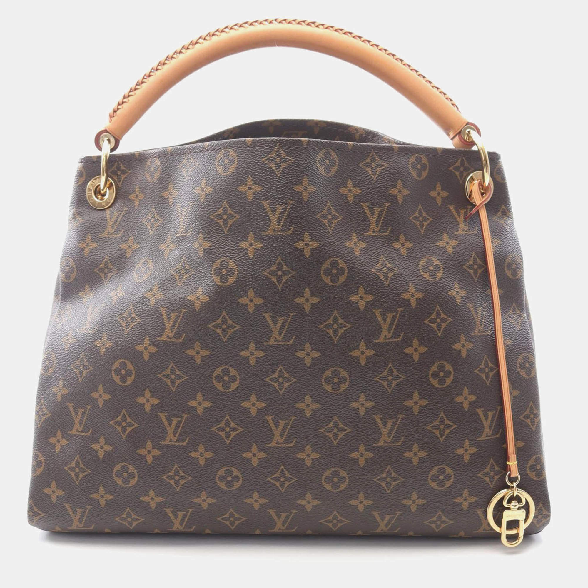 Pre Owned Louis Vuitton Artsymm Shoulder Bag  Monogram Canvas Leather Brown