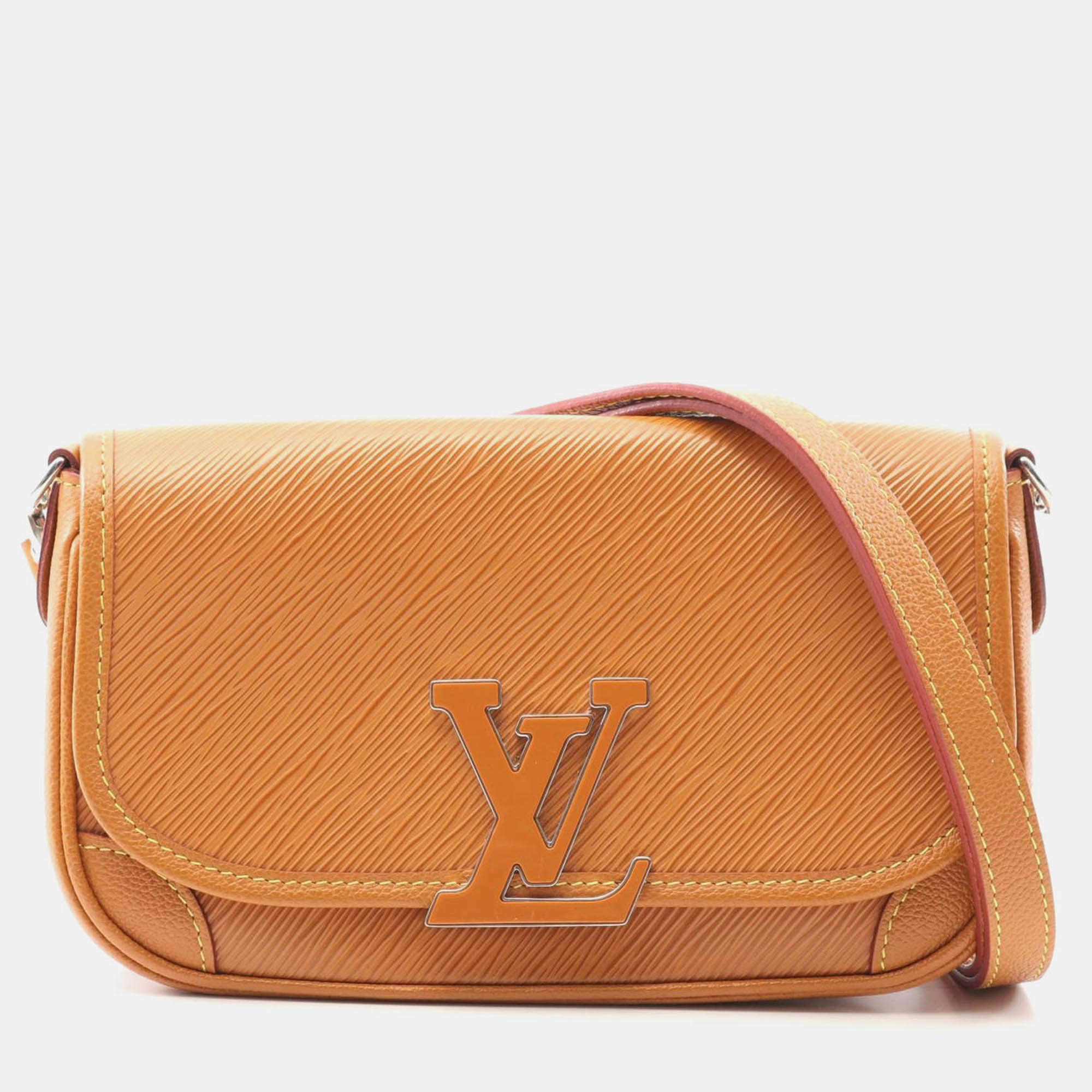 Pre Owned Louis Vuitton Busi NM Shoulder Crossbody Bag  Epi Leather Brown Gold