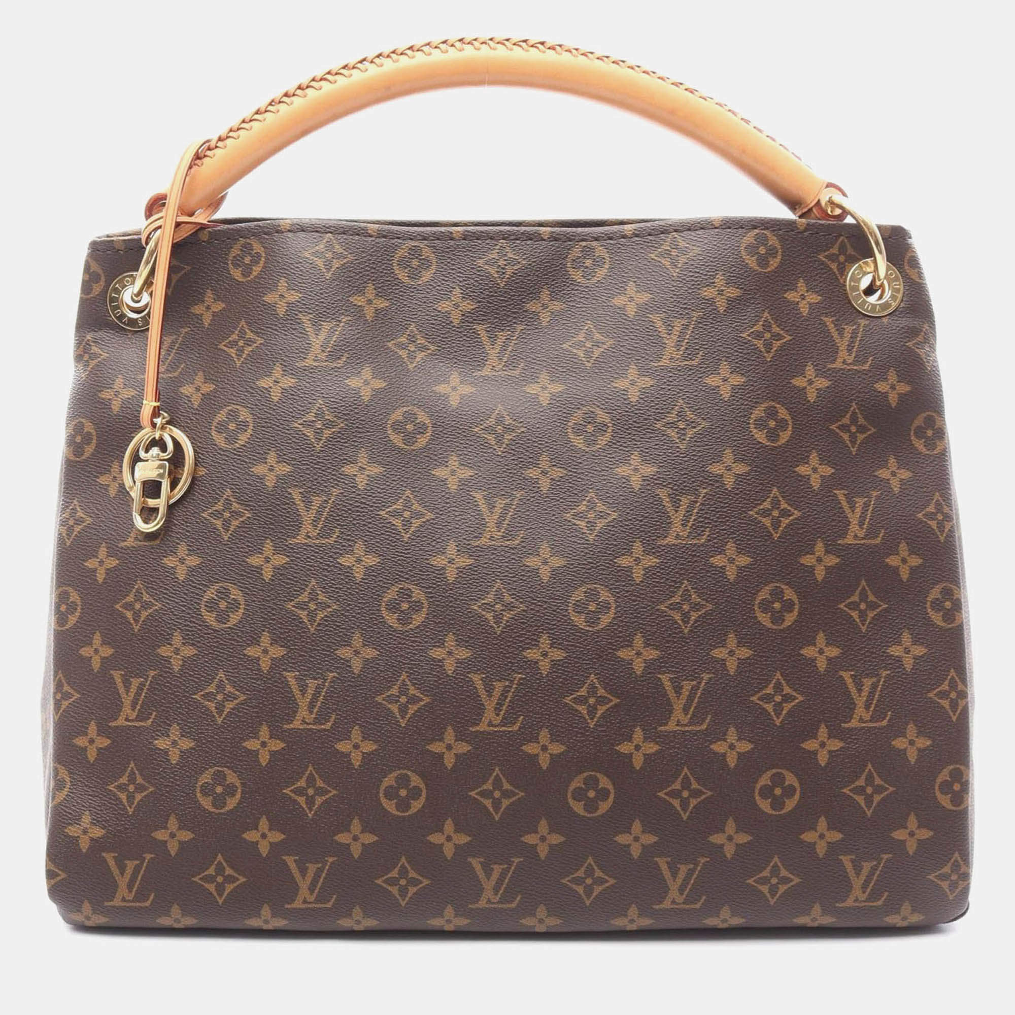 Pre Owned Louis Vuitton Artsy MM Shoulder Bag  Monogram Canvas Leather Brown