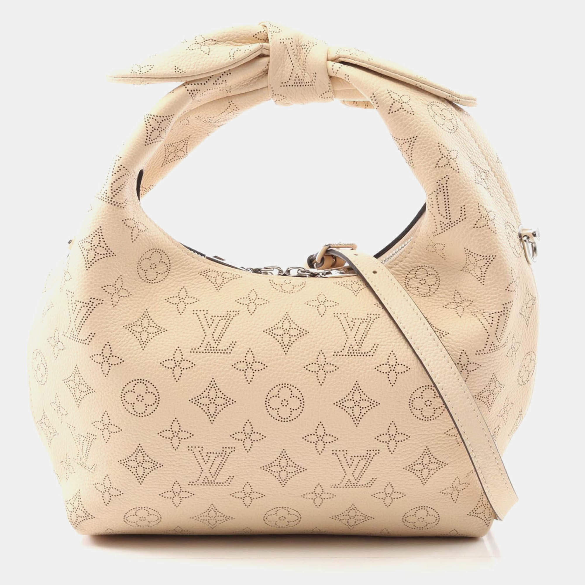 Pre Owned Louis Vuitton Why Not PM Shoulder Handbag  Mahina Leather Beige