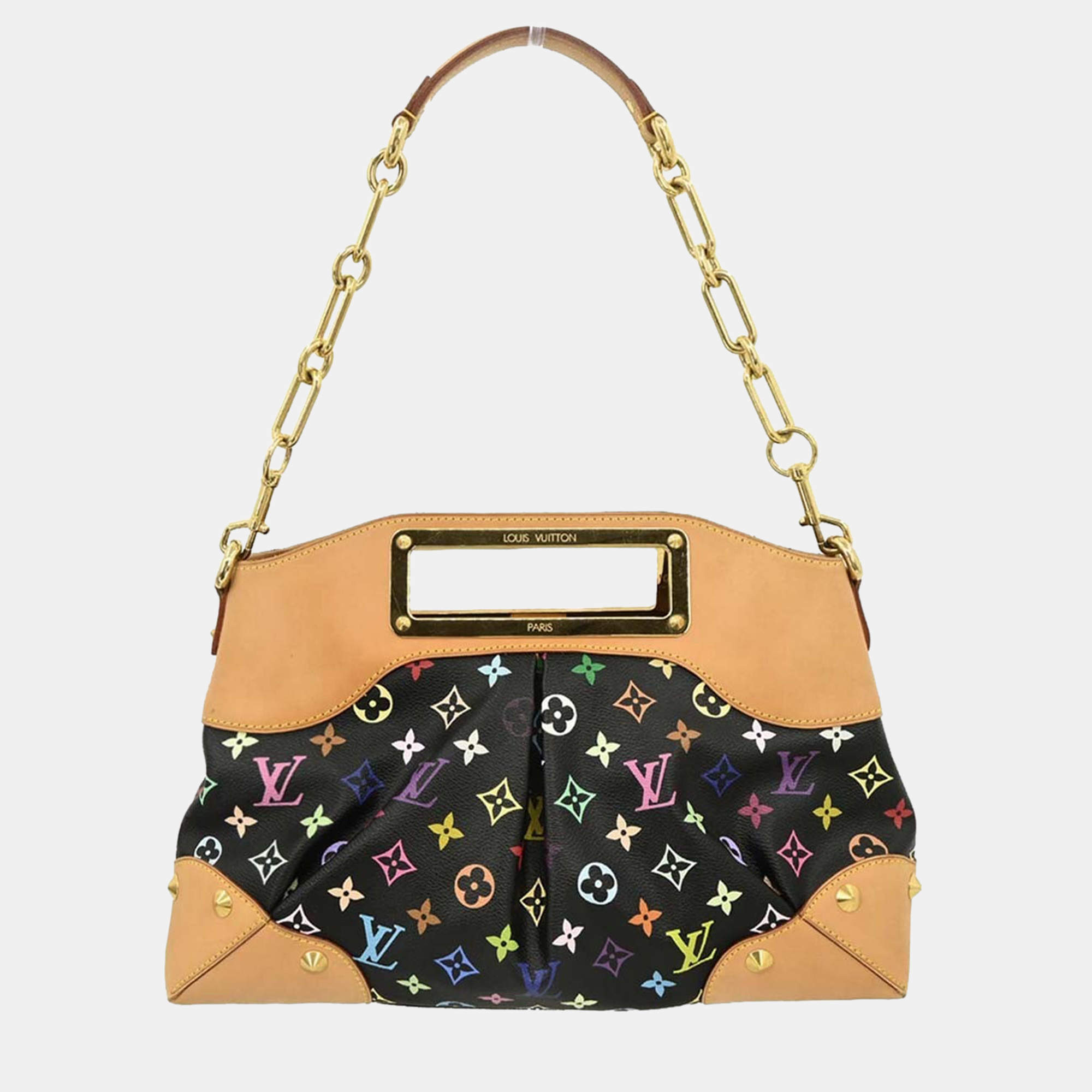 Pre Owned Louis Vuitton Black Multicolor Judy MM 2way Handbag