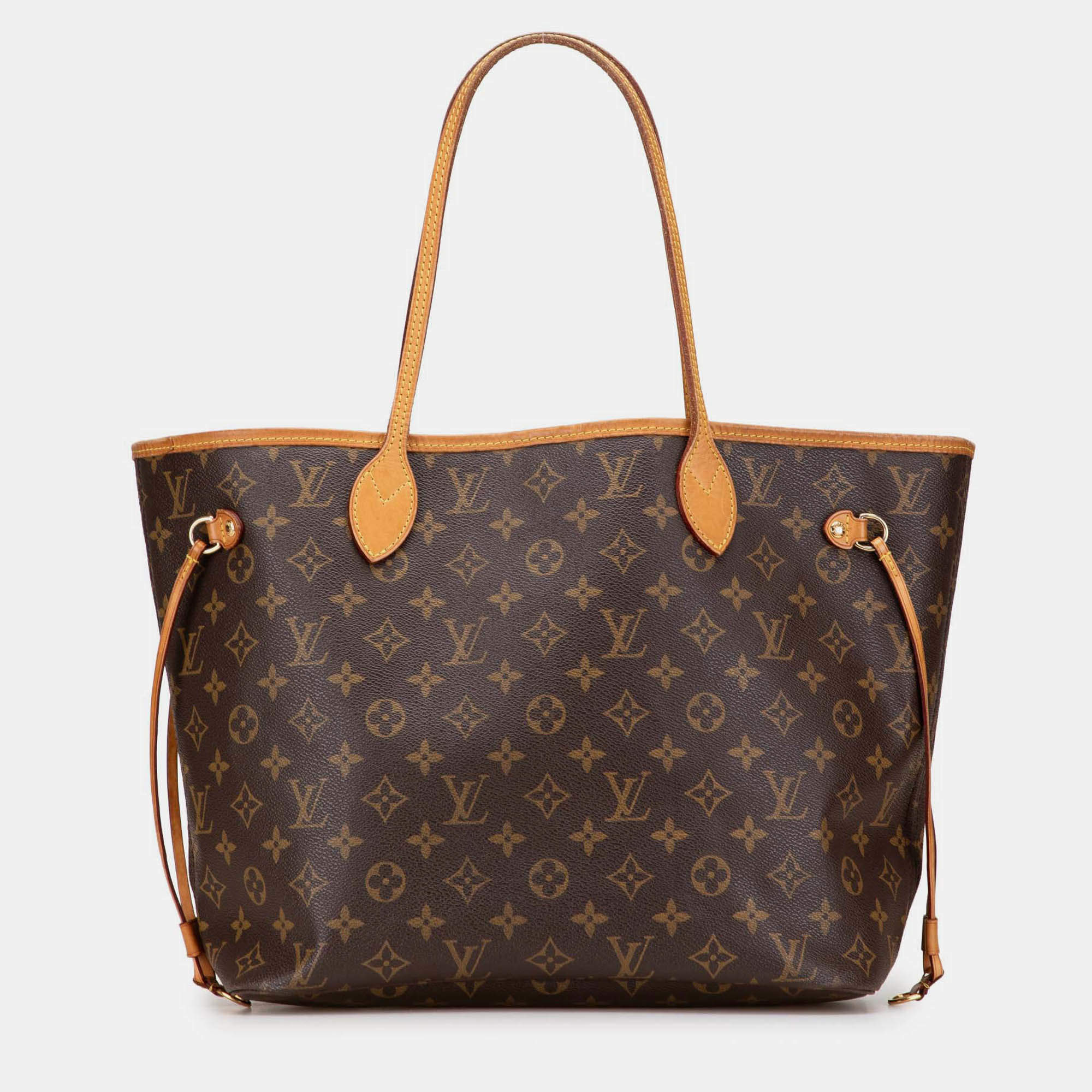 Pre Owned Louis Vuitton Brown Monogram Neverfull MM
