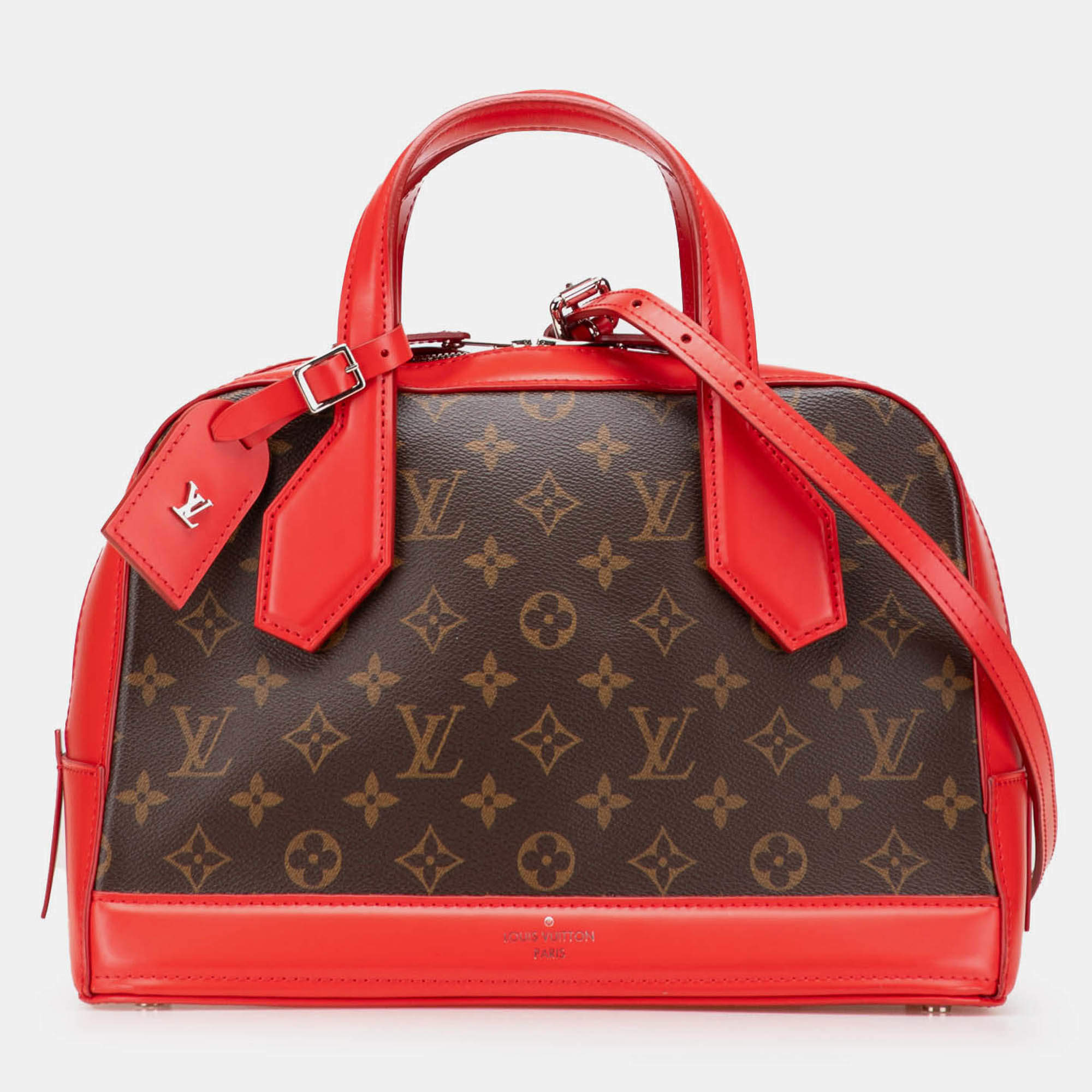 Pre Owned Louis Vuitton Brown/Red Monogram Dora PM