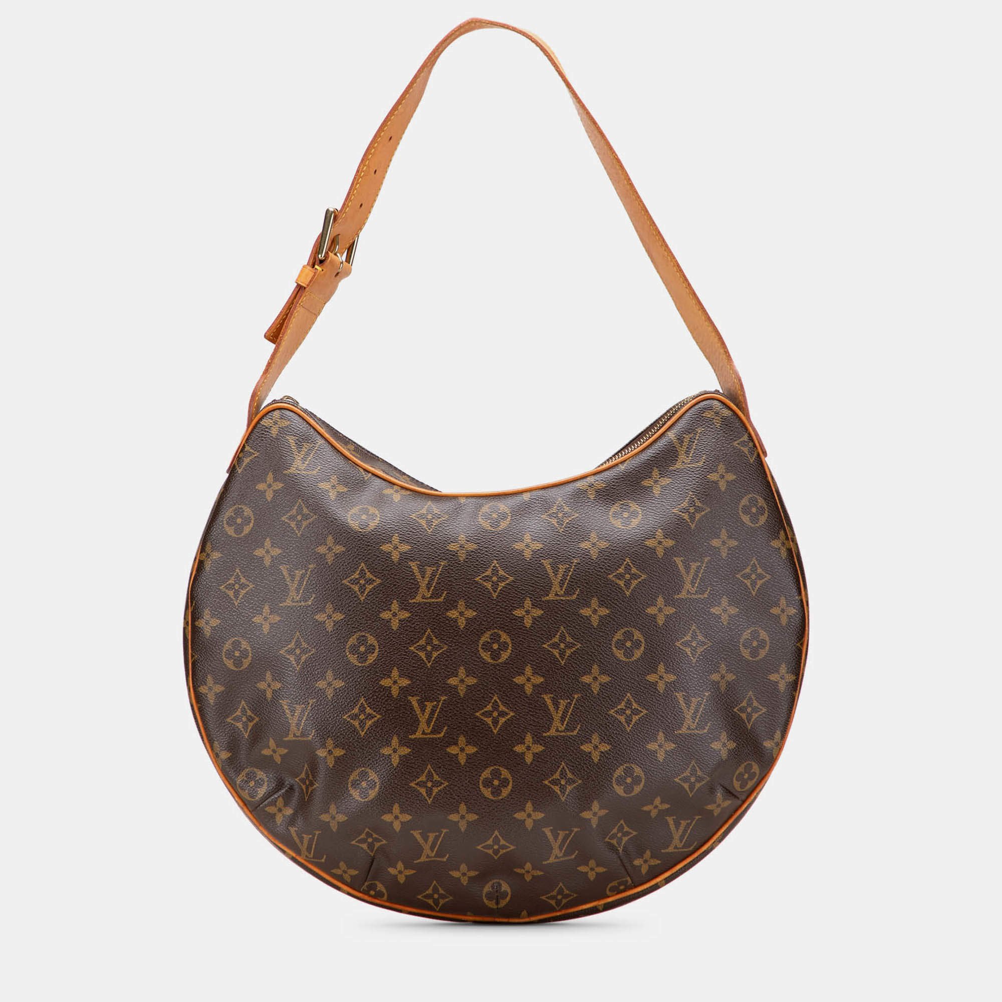 مملوكة مسبقًا حقيبة لويس فيتون غريبة كبيرة بني مونوغرام كروسون