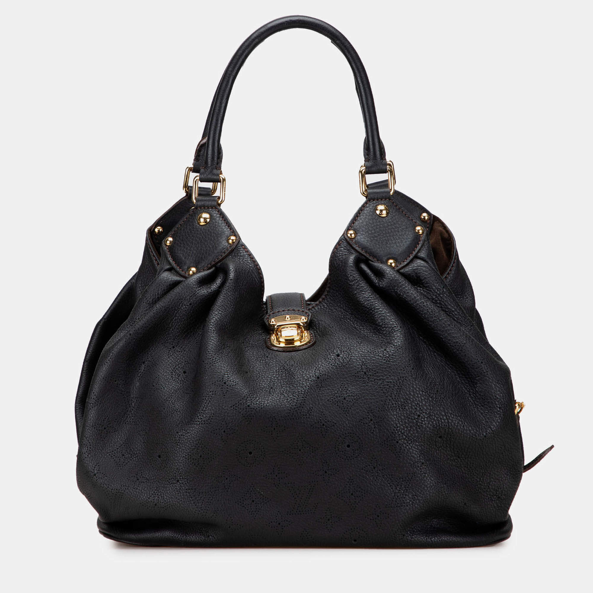 Pre Owned Louis Vuitton Black Monogram Mahina L