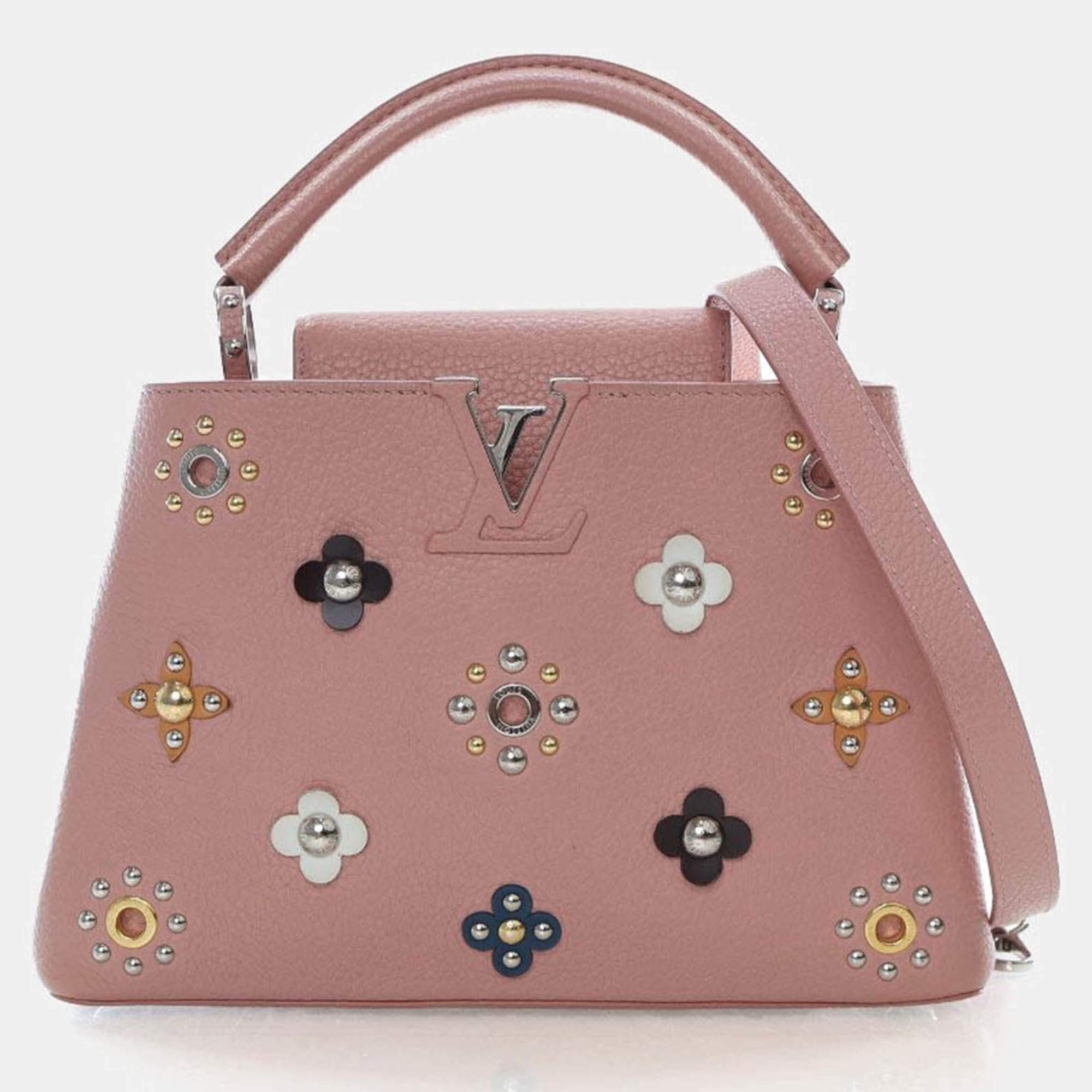 Pre Owned Louis Vuitton Taurillon Mechanical Flowers Capucines BB