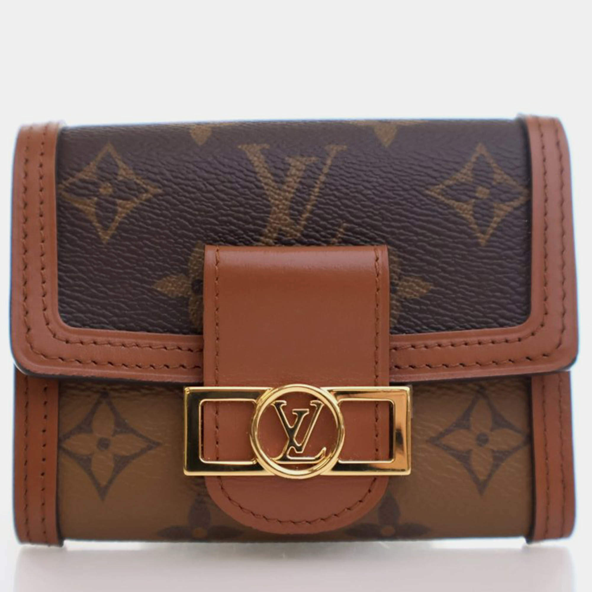 Pre Owned Louis Vuitton Brown Monogram Dauphine Wallet