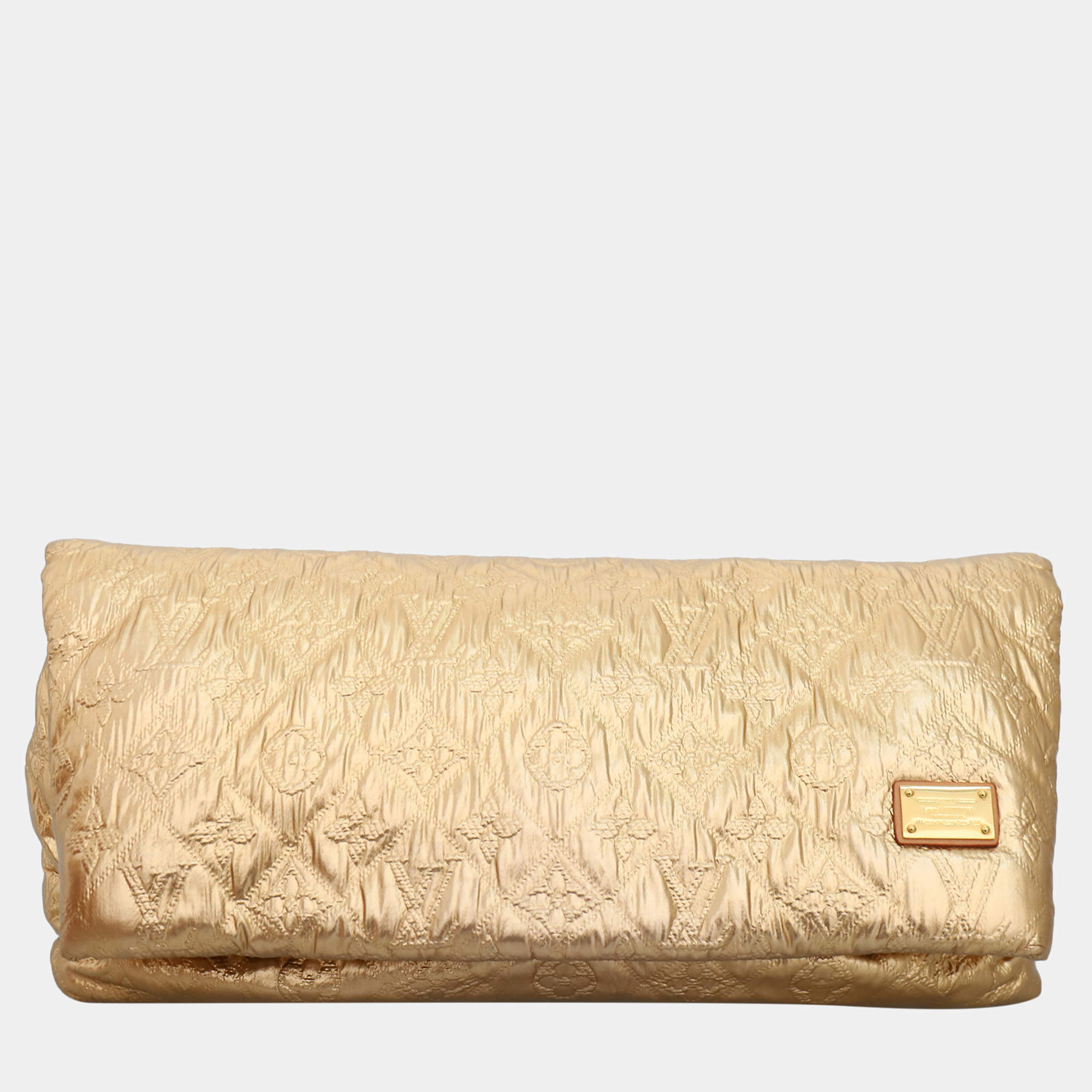 Pre Owned Louis Vuitton Quilted Monogram Saumon Clutch