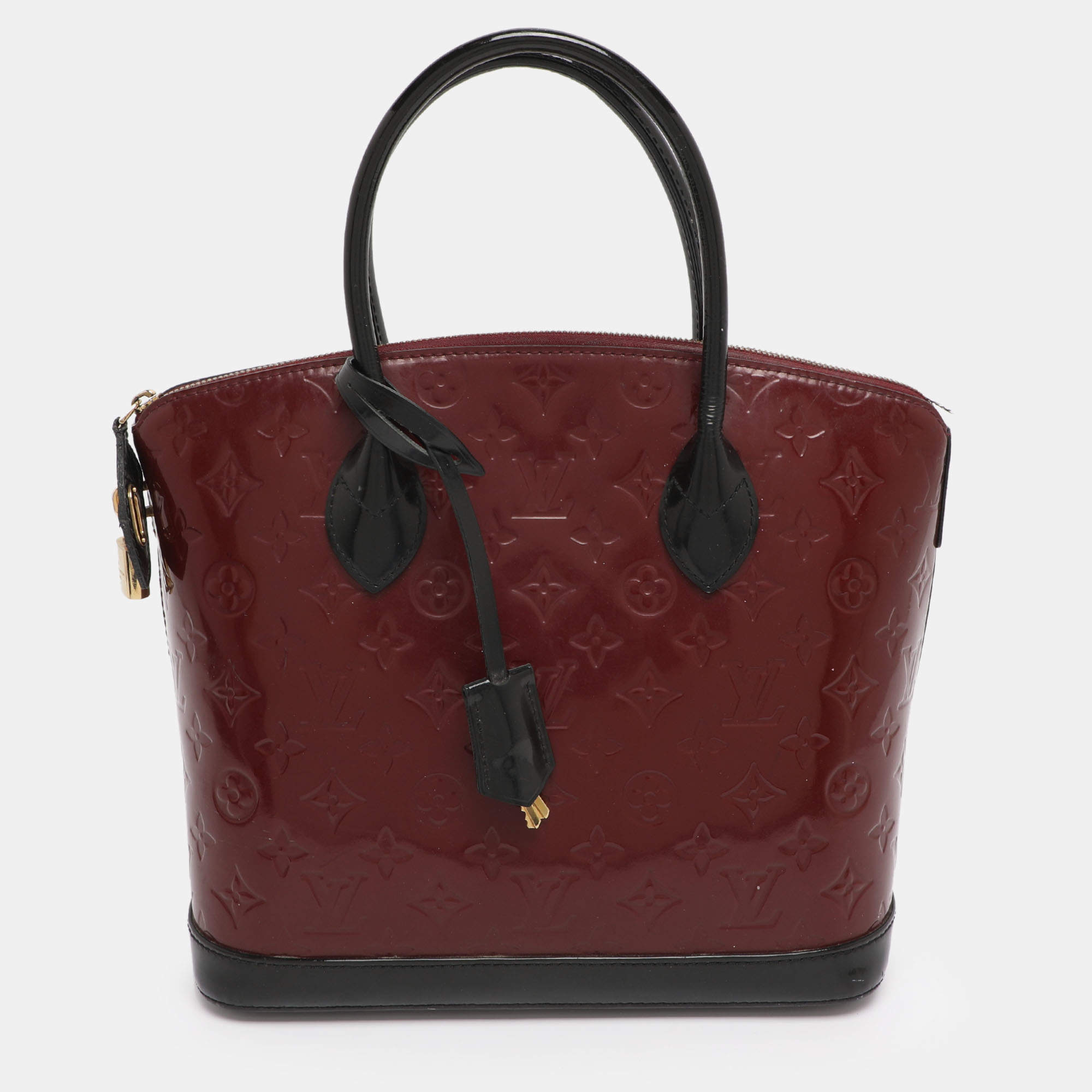 Pre Owned Louis Vuitton Pomme D'Amour Vernis Lock It PM Bag