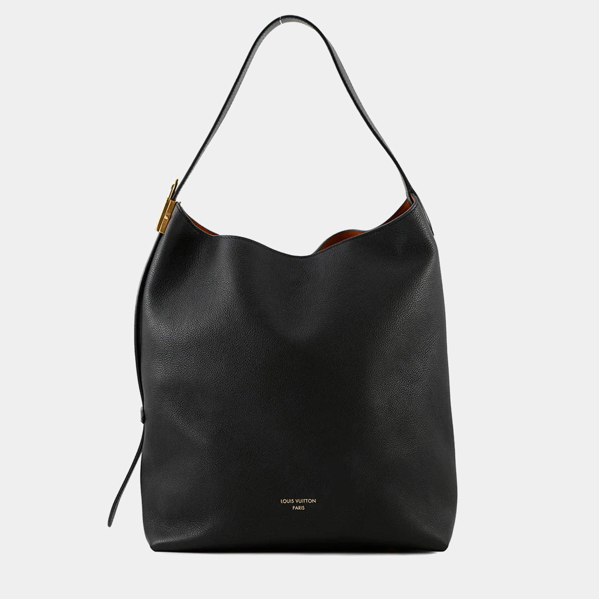 Pre Owned Louis Vuitton Lowkey Hobo Noir Grained Calf Leather Size MM