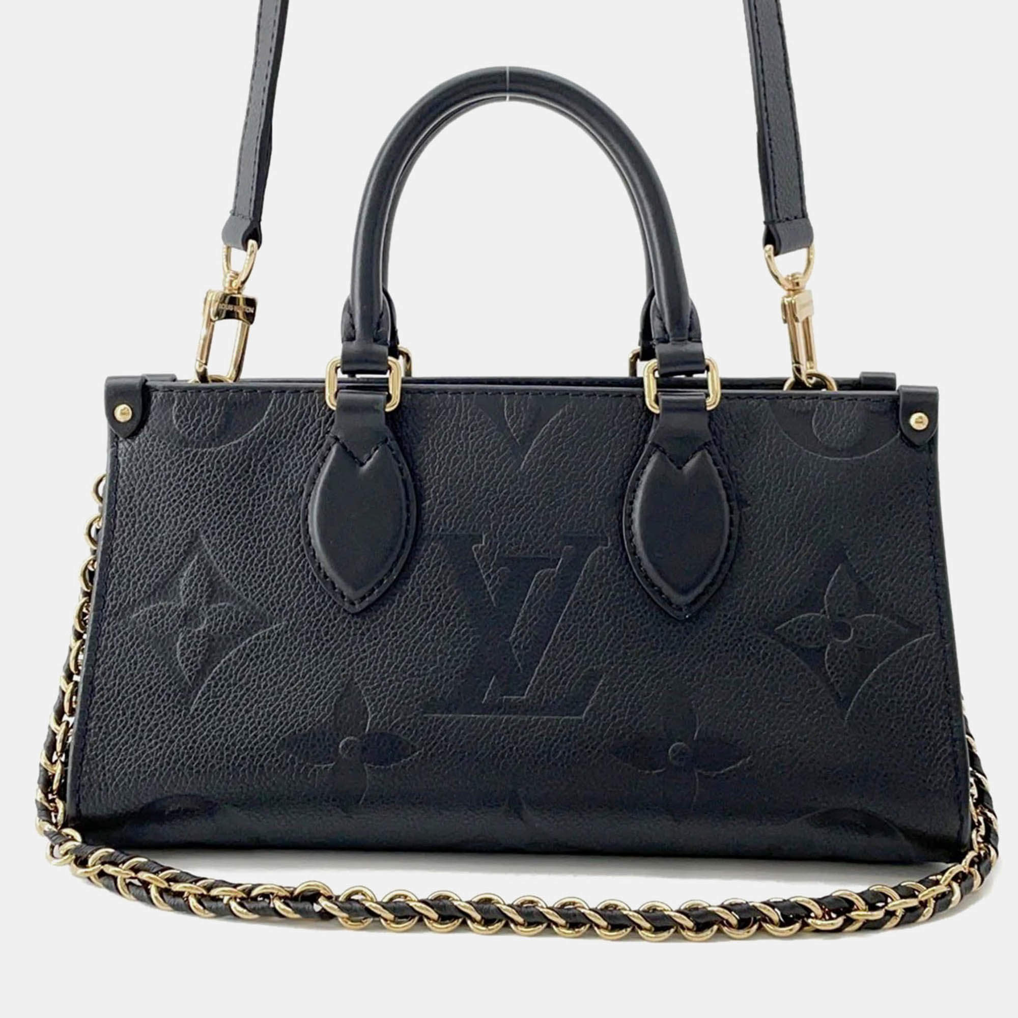 Pre Owned Louis Vuitton Onthego Ew Noir Monogram Empreinte