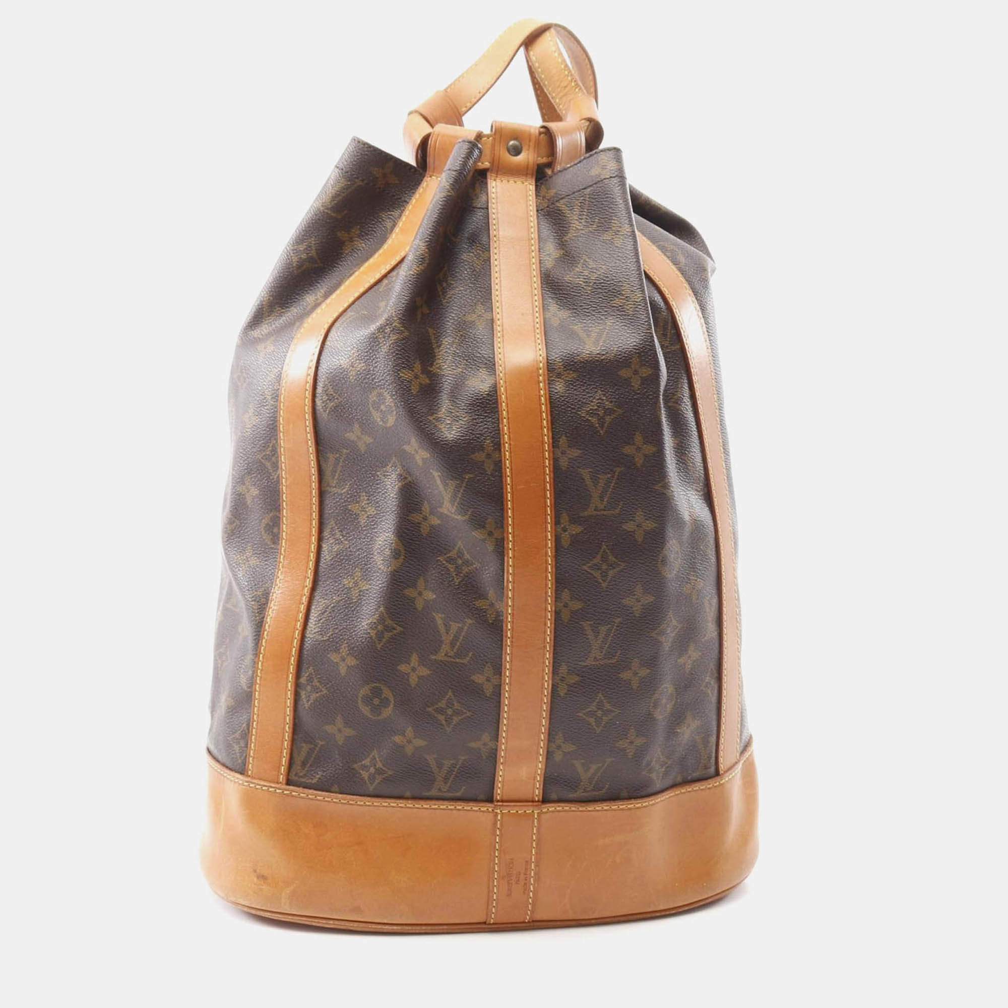Pre Owned Louis Vuitton Randonnee GM Shoulder Bag Monogram Canvas Brown