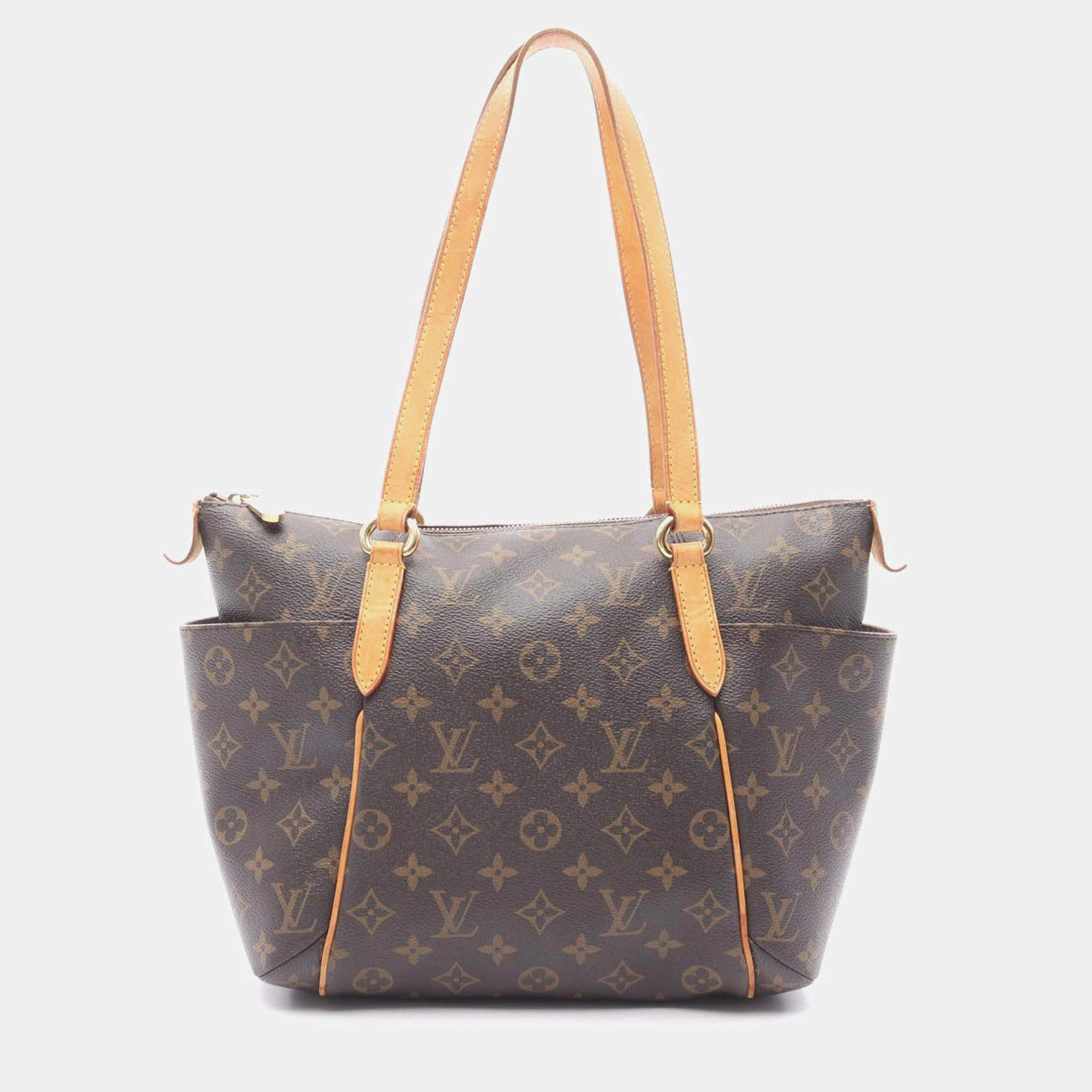 Pre Owned Louis Vuitton Totally Brown Monogram Canvas Leather PM Tote 