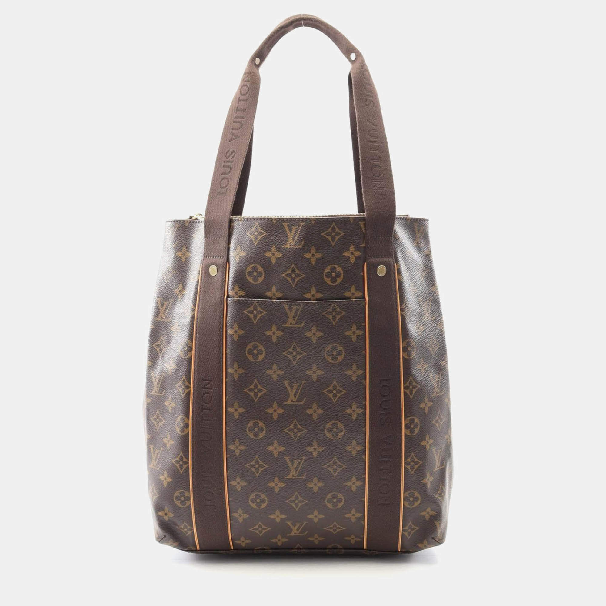 Pre Owned Louis Vuitton Cabas Beaubourg Shoulder Tote Hand Bag Monogram
